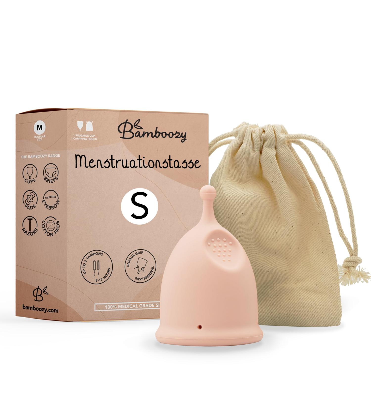 Buy BAMBOOZY LUXUS Menstruation Cup Reusable Medical Silicone 12 Hours Protection Plastic-Free & BPA-Free - Buy Online on GoSupps.com