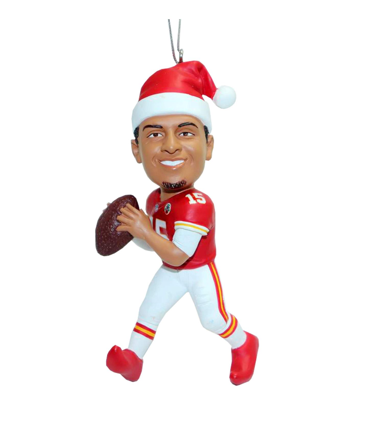FOCO - Kansas City Chiefs 4" Elf Player Resin Christmas Tree Ornament Patrick Mahomes