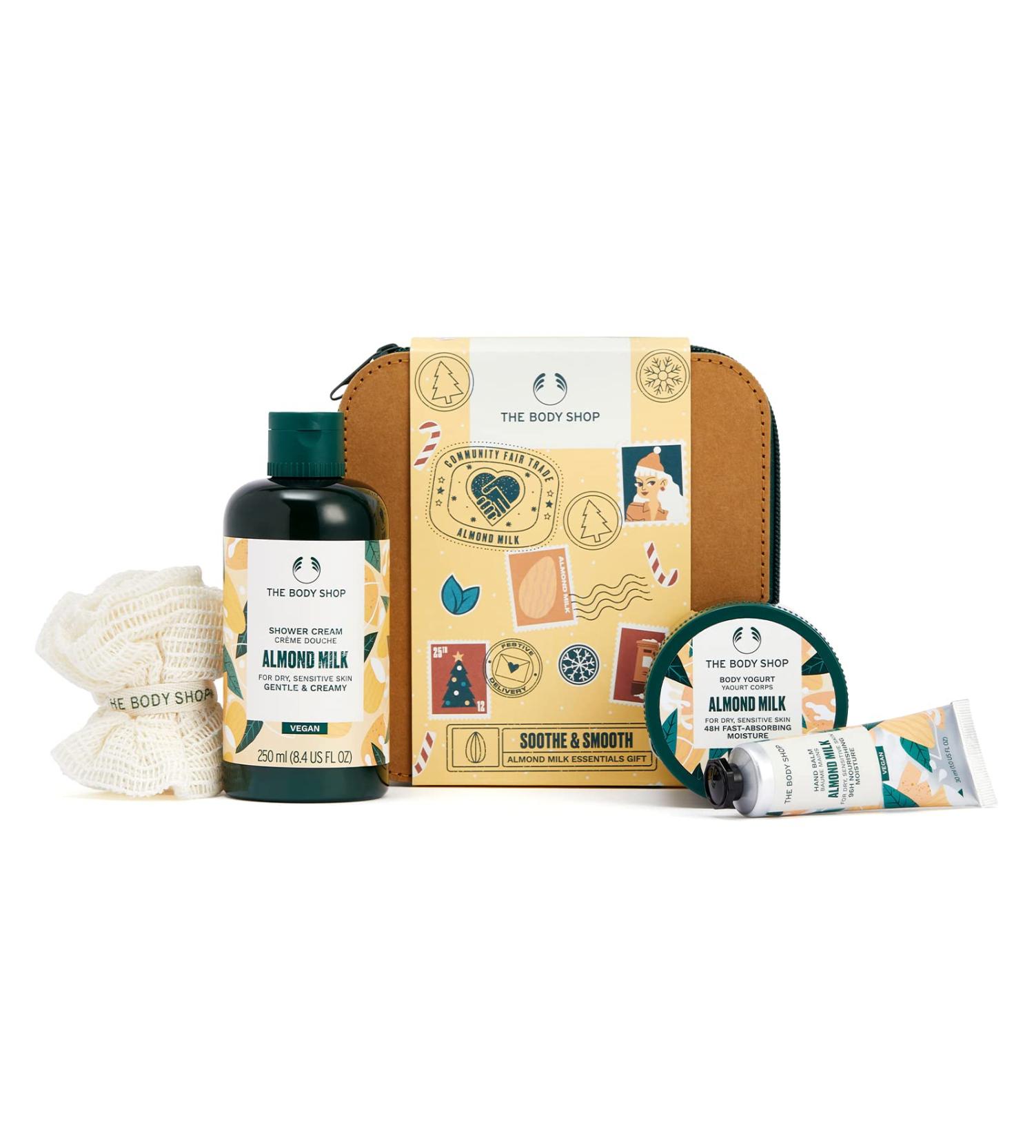 The Body Shop Almond Milk Essentials Gift Set - Hydrating Vegan Skincare for Dry Skin - Buy Online on GoSupps.com