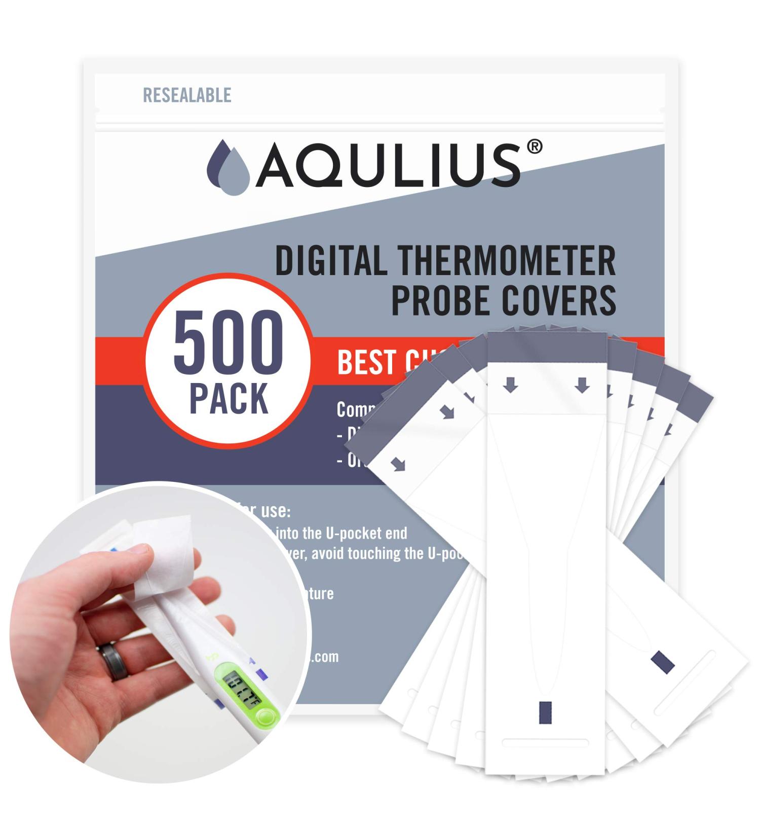 500 Pack Probe Covers - Heavy Duty Disposable Sleeves for Oral & Digital Thermometer - Safe & Sanitary Prevention of Cross-Contamination - Universal Rectal Thermometer Covers - Buy Online on GoSupps.com