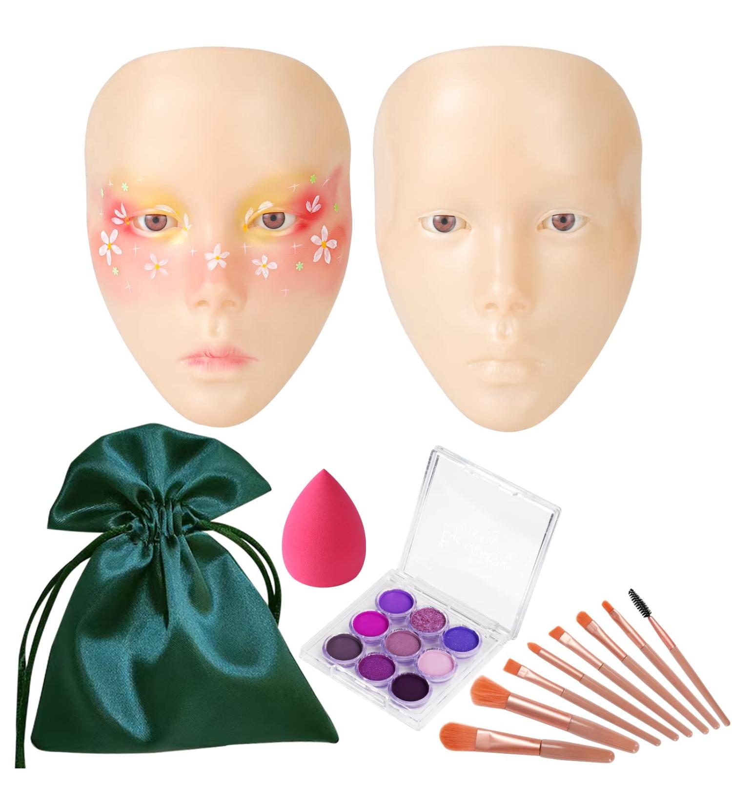 RCAMUNRE Face Painting Practice Board | Reusable Silicone 5D Makeup Practice Kit for Artists & Enthusiasts - Ideal for Self-Taught & Professionals - Buy Online on GoSupps.com