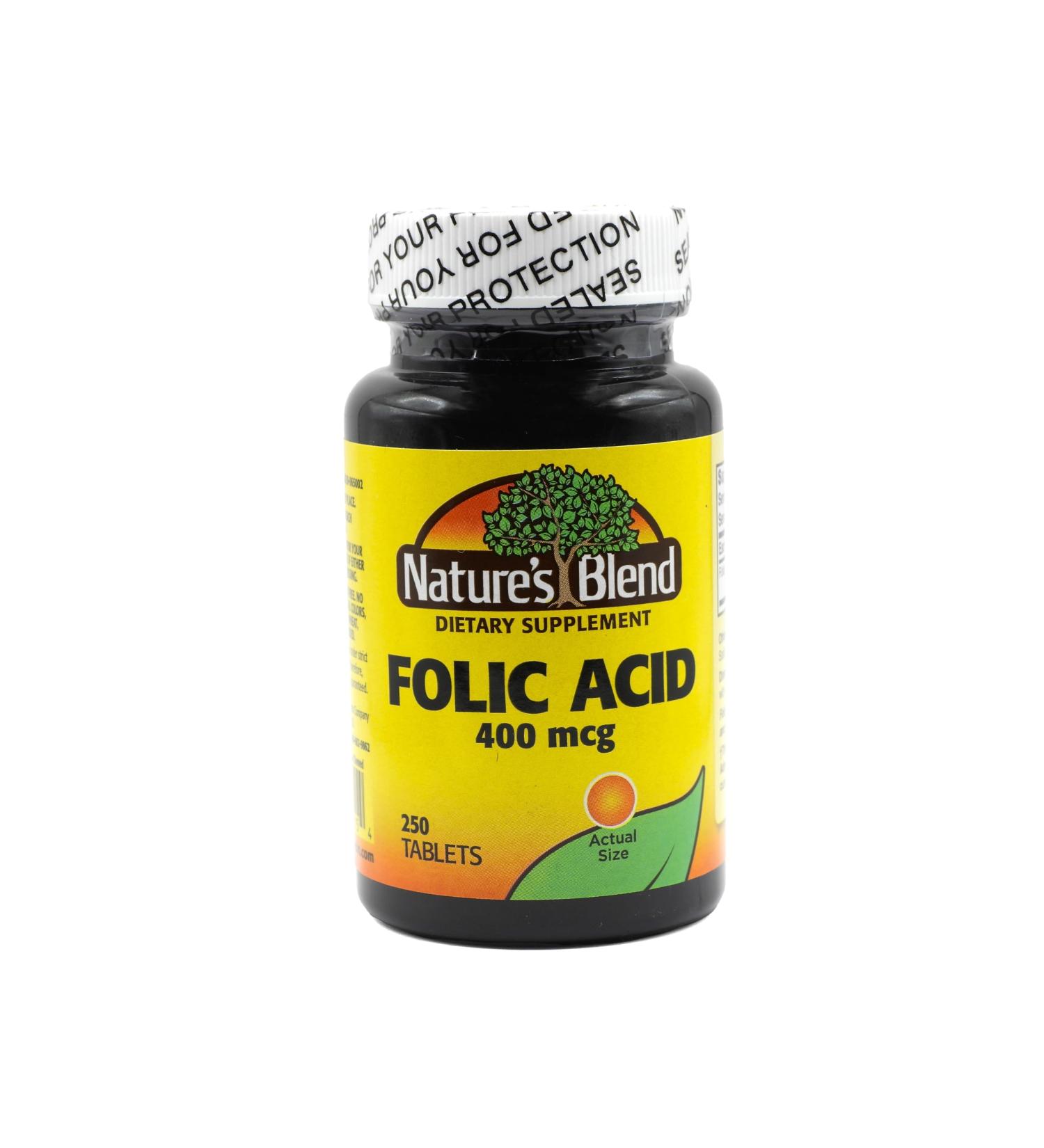Nature's Blend Folic Acid 400 mcg 400 mcg 250 Tabs