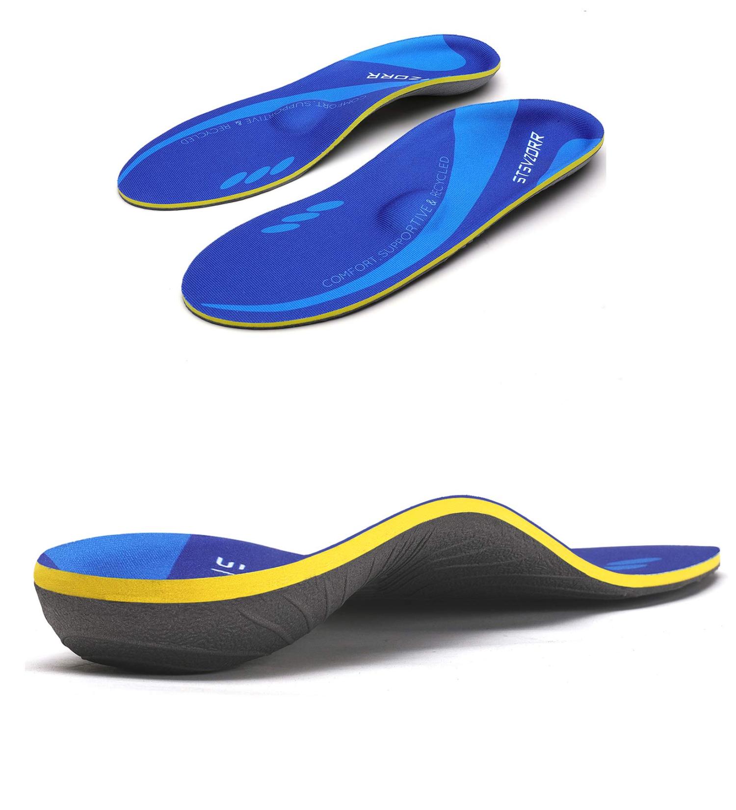 Orthotic Shoe Insoles Original - Arch Support Unisex - Relieve Metatarsal & Heel Pain - UK-12 (30.5CM) Navy Blue - Buy Online on GoSupps.com