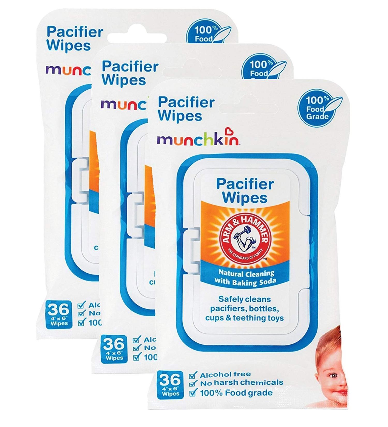 Munchkin Arm & Hammer Pacifier Wipes, 108 Count - White - Buy Online on GoSupps.com