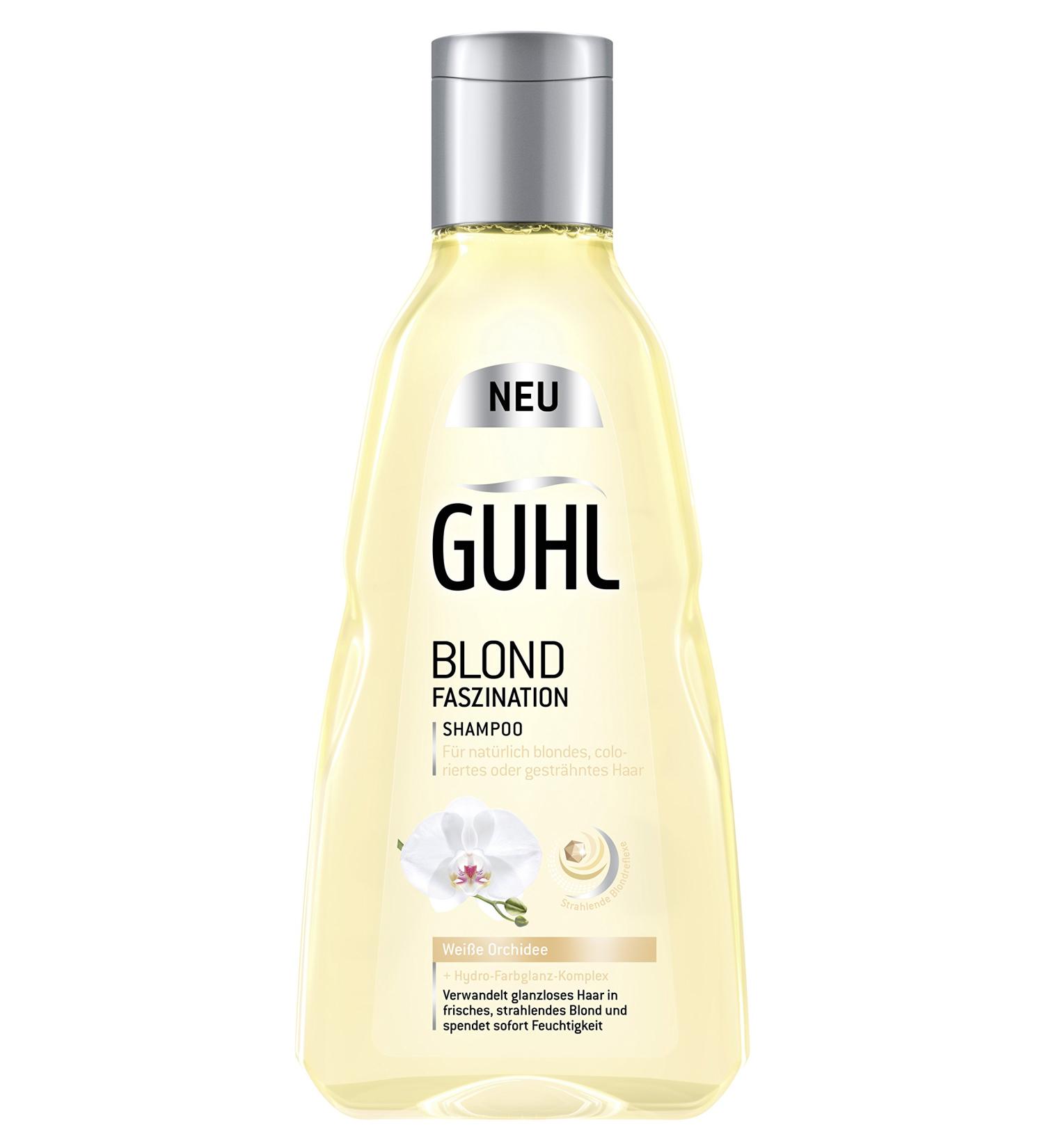 Guhl Ikebana Guhl Blond Fascination Shampoo 2pack 2 x 250 ml with white orchid shine for a natural or colored blonde - Buy Online on GoSupps.com