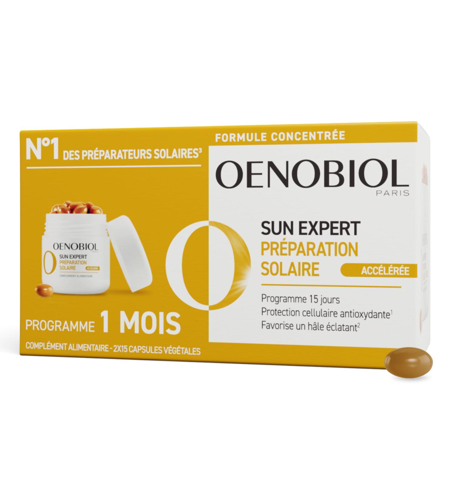  Oenobiol Sun Expert accelerated sun preparation 2x15 capsules - Buy Online on GoSupps.com