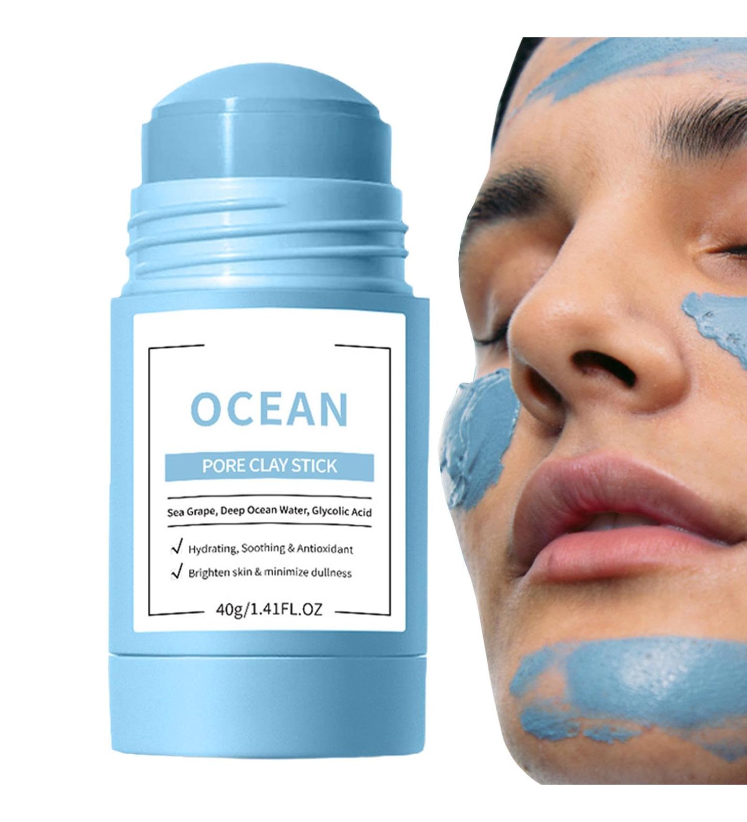 Cleansing Mud Mask Stick | Sea Grape Mud Mask Stick | Reduce Blackheades Control Oil Improve Facial Dullness | Moisturising Clay Stick for Women 40g - Buy Online on GoSupps.com