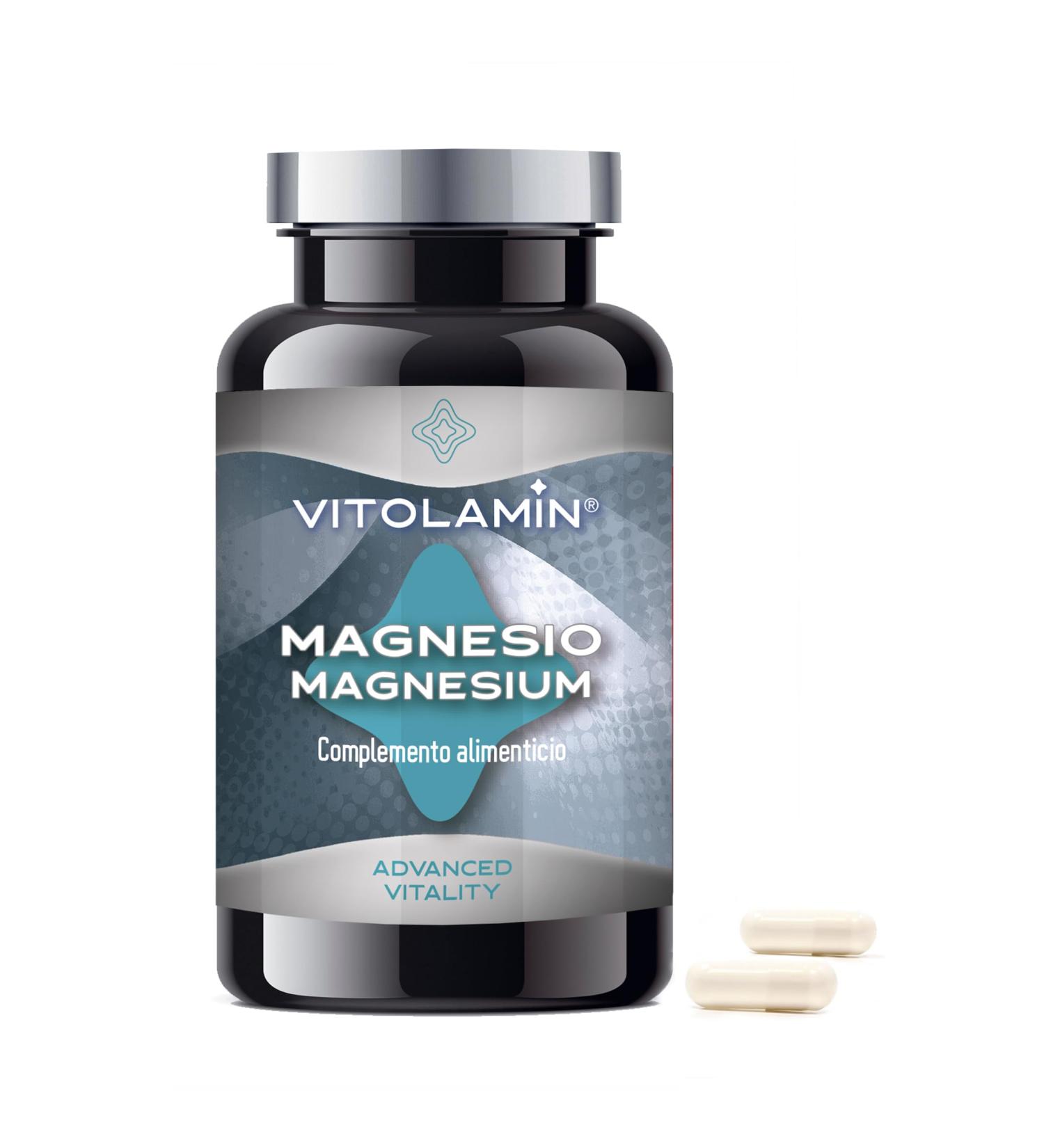 Magnesium VITOLAMIN 200 Vegetarian Capsules | 100% Natural Pure Magnesium Citrate Supplement | Essential for Muscles and Nerves - Buy Online on GoSupps.com