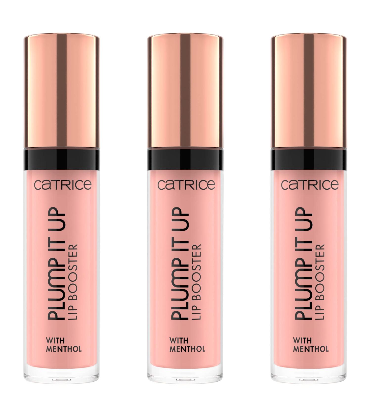 Catrice Plump It Up Lip Booster 060 Nude - Vegan & Cooling Gloss | Alcohol & Paraben Free | 3-Pack (3x3.5ml) - Buy Online on GoSupps.com