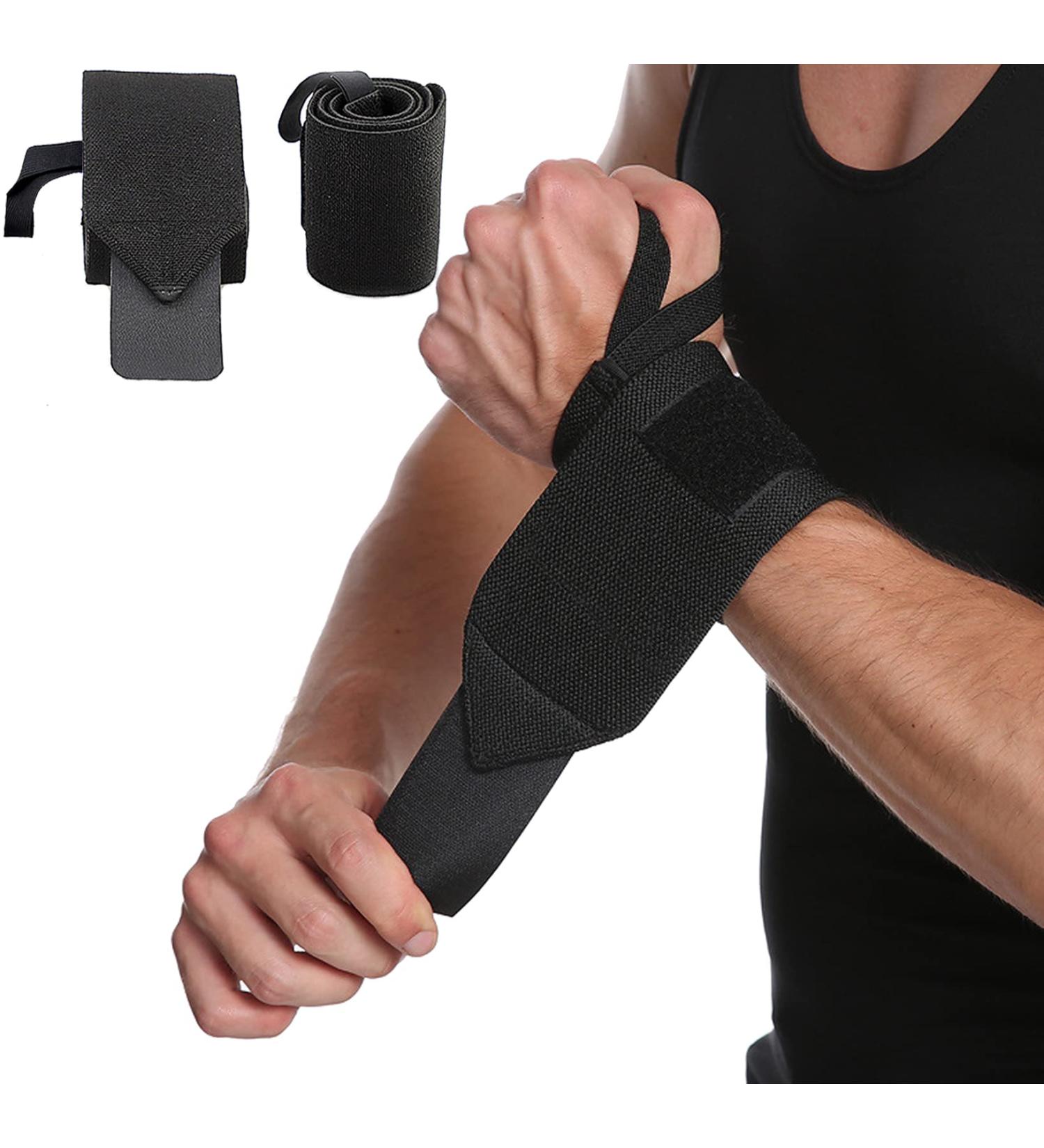 SUJAYU Wrist Wraps 2 Pack for Weightlifting and Carpal Tunnel Support - Men's Black Gym Accessories - Buy Online on GoSupps.com