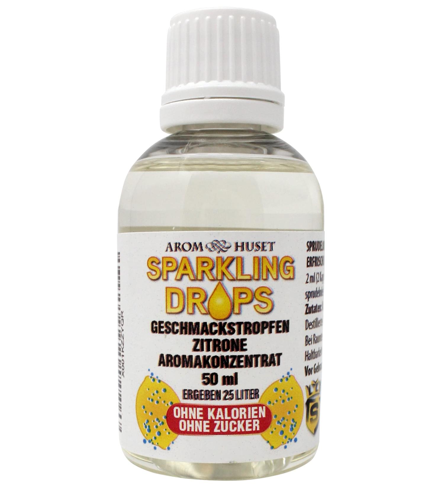 Zitronatzitron Concentrate Drops - 50ml for 25 Liters | Sugar-Free Low-Calorie Aroma for Water Bubblers | Preservative-Free Refreshing Drink - Buy Online on GoSupps.com