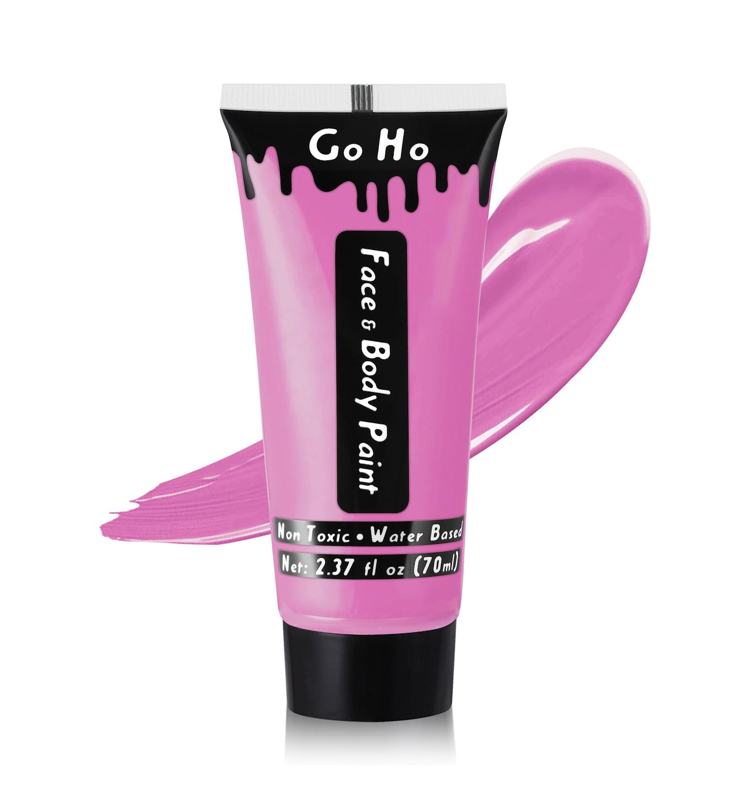 Pink Cream Face Body Paint - 2.37oz 70ml Water Based Makeup for Kids Party, SFX, Cosplay, Halloween - Go Ho Pink Face Painting Kit - Buy Online on GoSupps.com