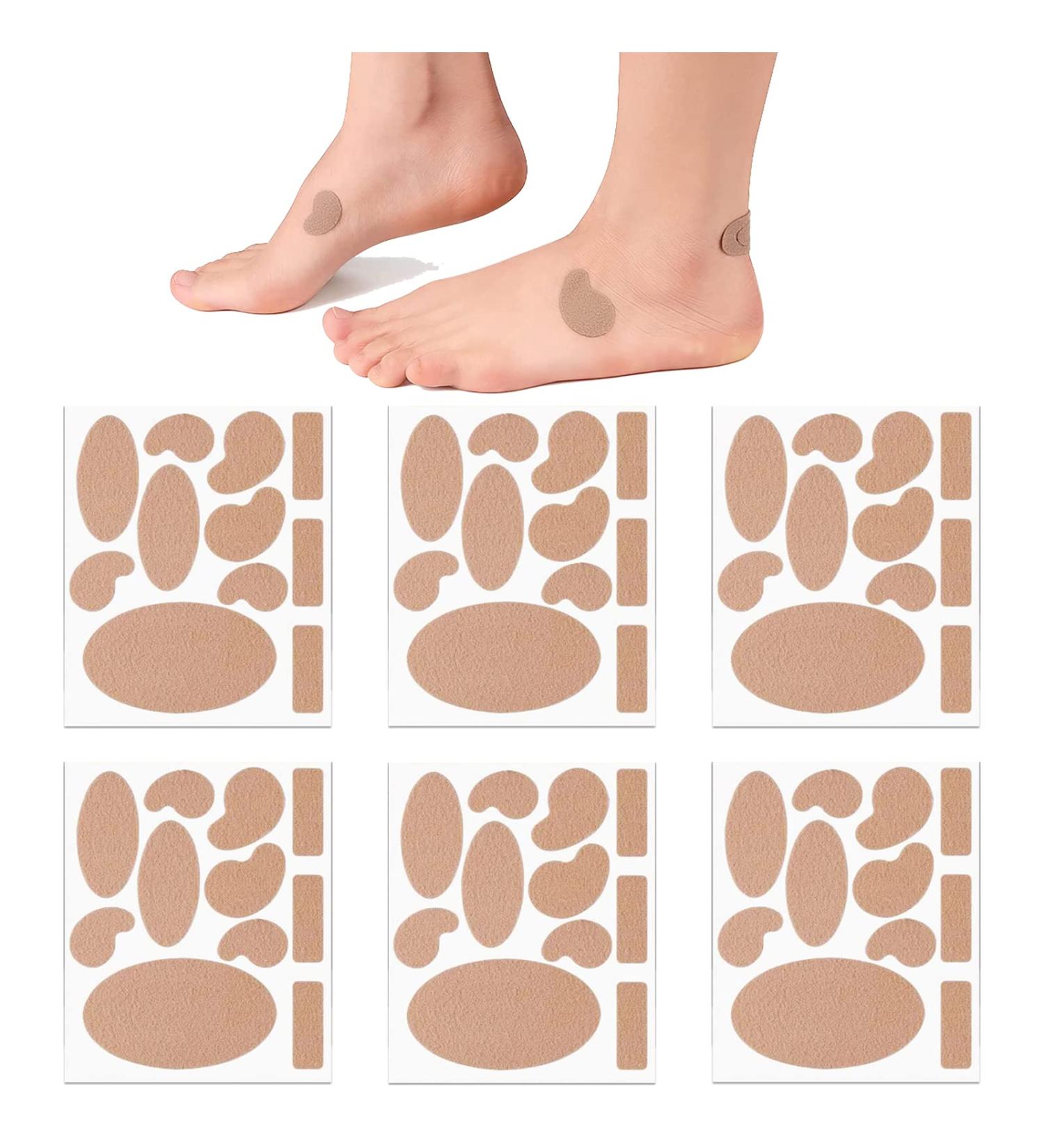 Durable Moleskin Adhesive Pads for Feet & Heel Prevention - 66 Pcs, 11 Shapes - Buy Online on GoSupps.com