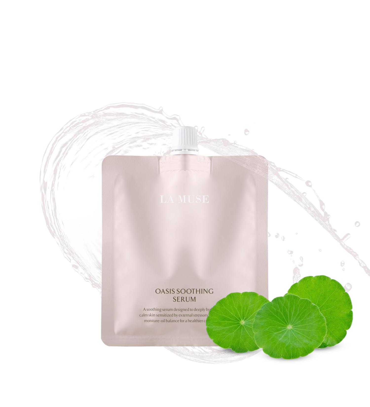 LA MUSE Oasis Soothing Serum(Pouch / 2.71 fl oz) | Gel Moisturizer for Face Instant Soothing with Cica | Hydrolyzed Collagen Hydro Boost for Deep Hydration & Radiance | Non-Sticky & Fast-Absorbing - Buy Online on GoSupps.com