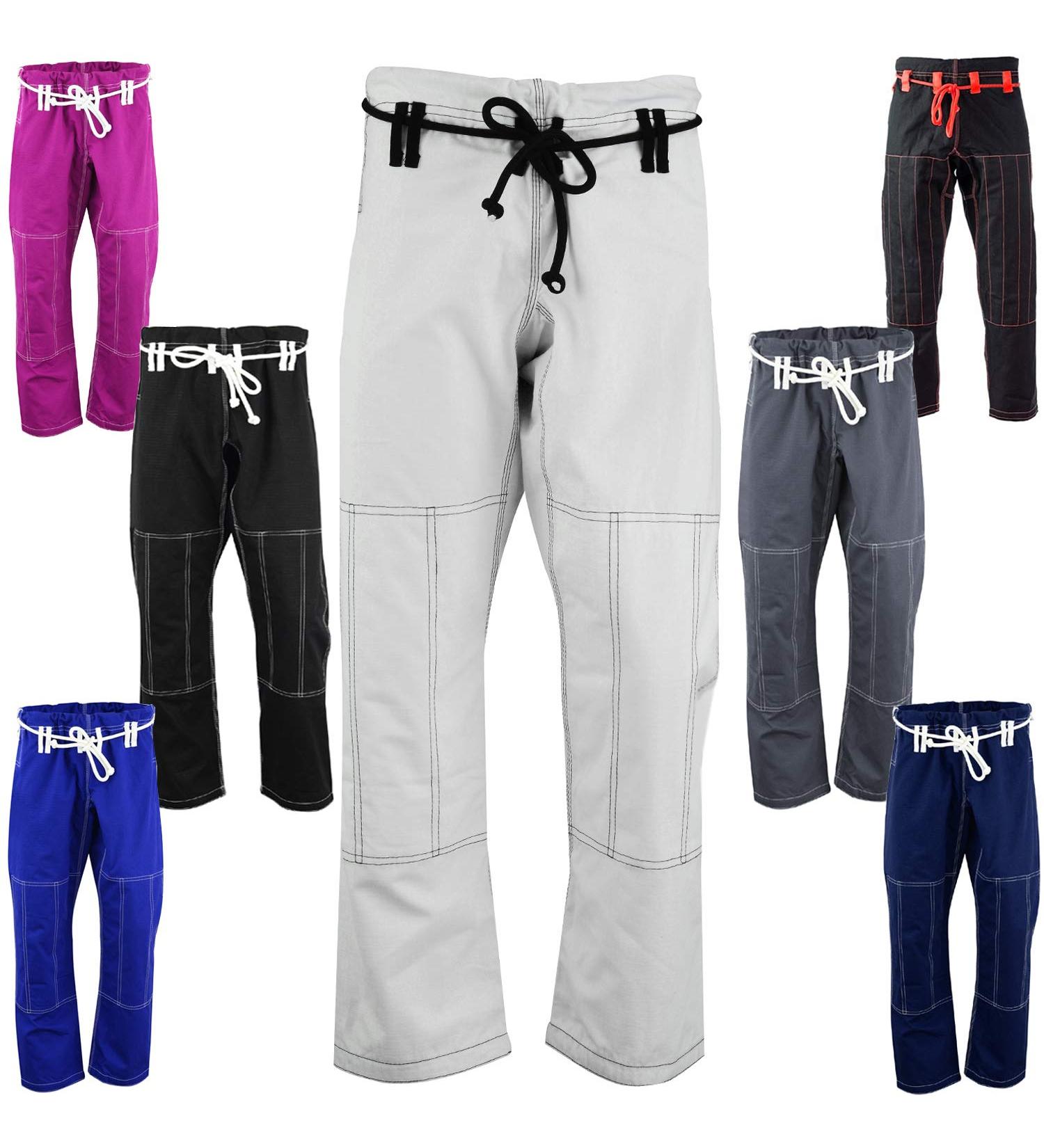 AKRON BJJ Gi Pants - White/Black Martial Arts Grappling Kimono | MMA Gear - Buy Online on GoSupps.com