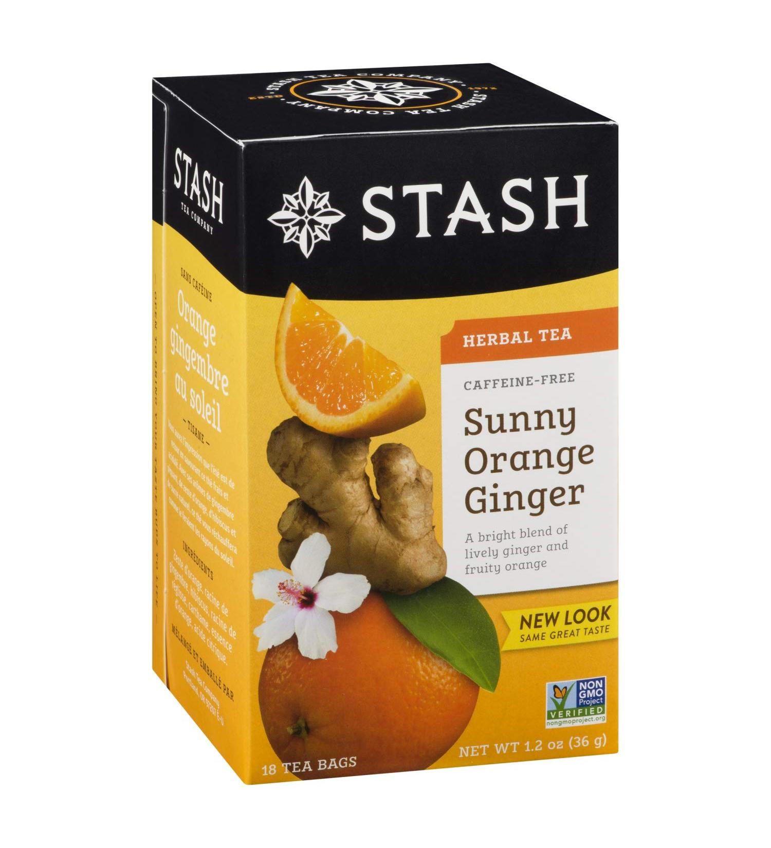 Stash Tea Sunny Orange Ginger 18 Count Orange Sipping Ginger 18 Count (Pack of 1) - Buy Online on GoSupps.com