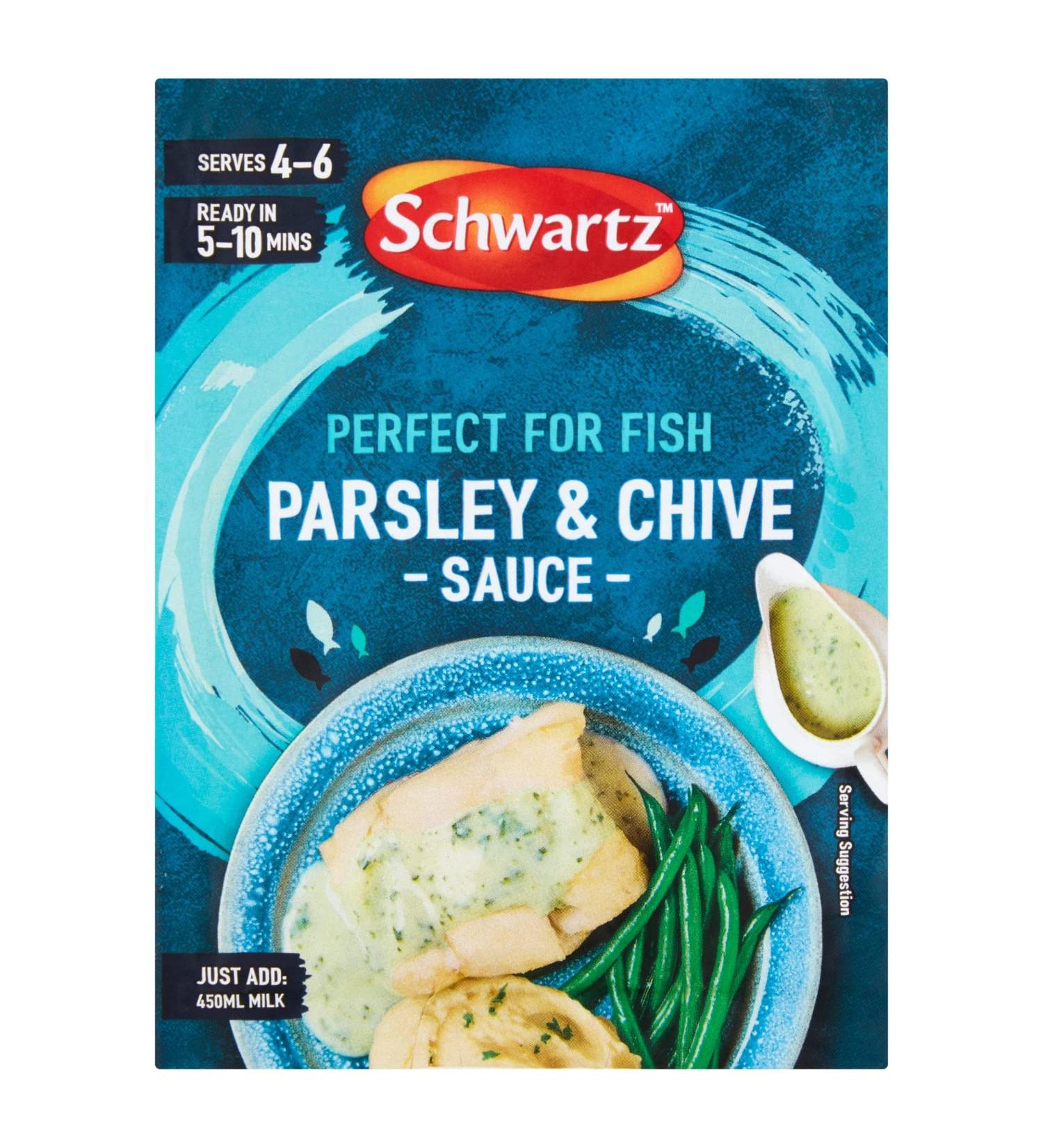 Schwartz Parsley & Chive Sauce Mix for Fish 38g - Enhance Your Seafood Dishes - Buy Online on GoSupps.com