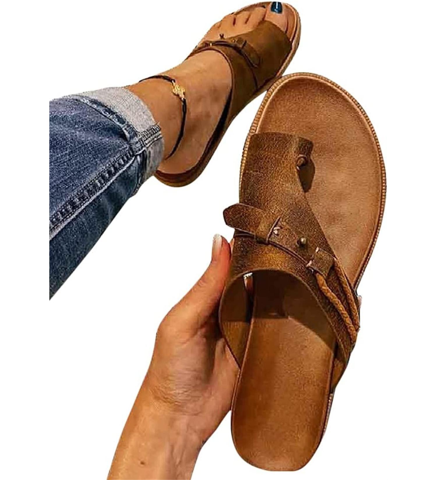 BBPM Women's Orthotic Bunion Correction Sandals - Brown EU35/US4.5 - Buy Online on GoSupps.com