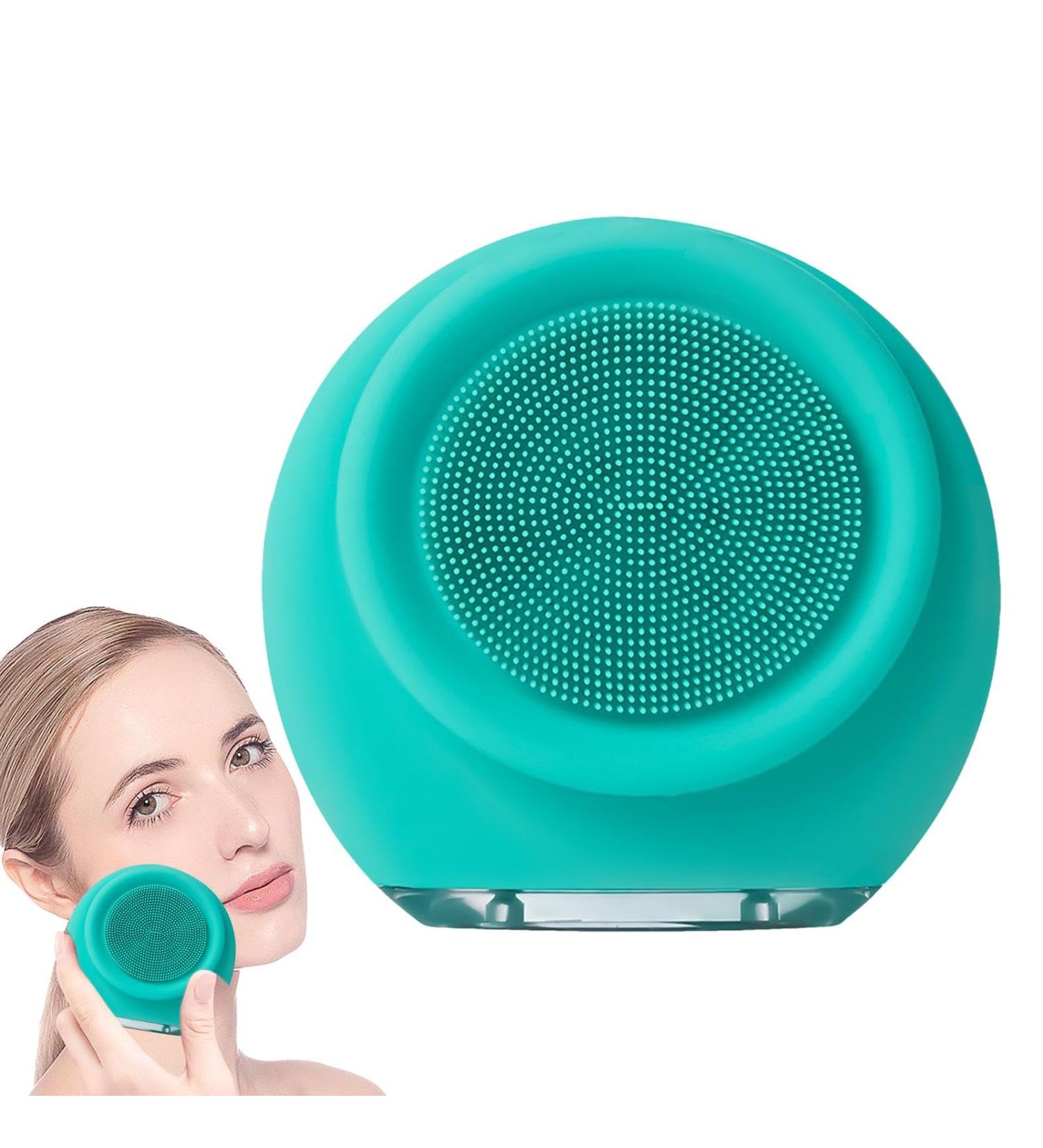 Face Scrubber - Electric Face Exfoliator Scrubber Gentle Facial Brush Silicone Face Wash Brush for Family Friends Birthdays Anniversaries Facial Cleansing Green - Buy Online on GoSupps.com