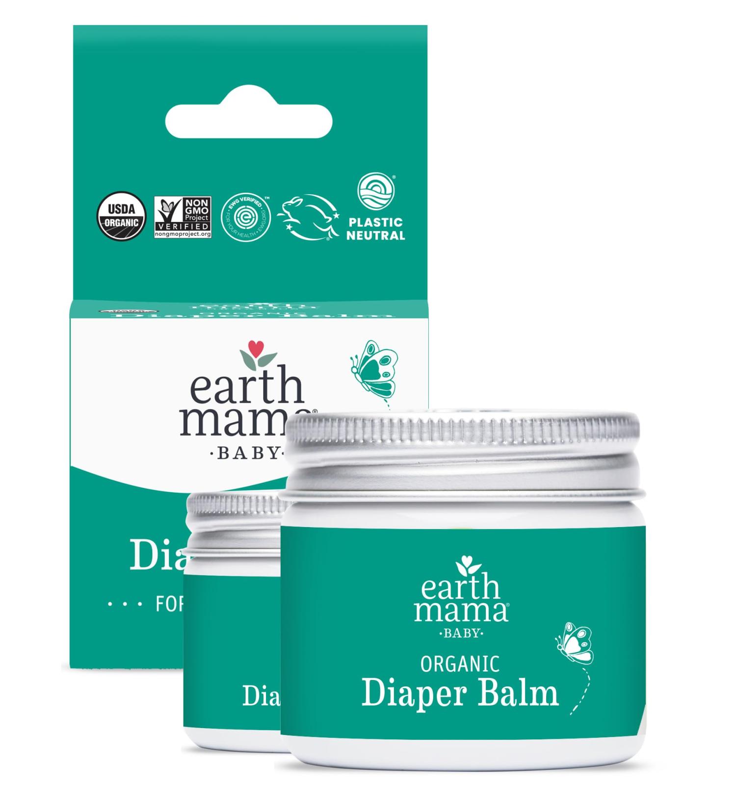 Earth Mama Organic Diaper Balm | 2-Pack Diaper Cream with Calendula for Baby | Multipurpose Skin Care Essentials - Buy Online on GoSupps.com
