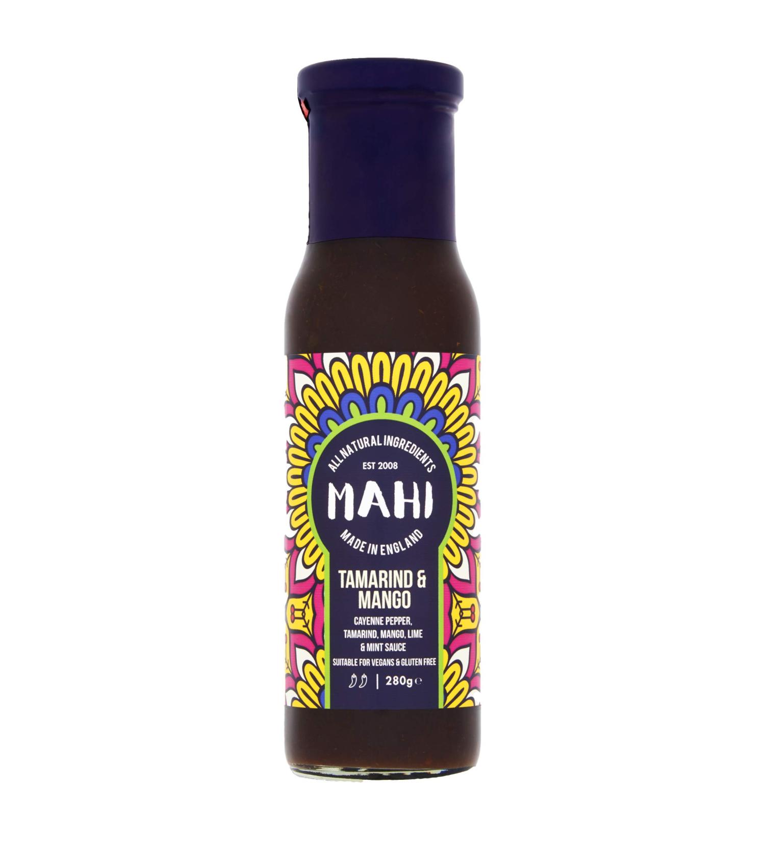 MAHI Tamarind & Mango Sauce - Sweet & Sour Pepper Sauce Spicy Warmth Perfect for Barbecues & Everyday Gluten Free Vegan Sauce (GF) 280g - Buy Online on GoSupps.com