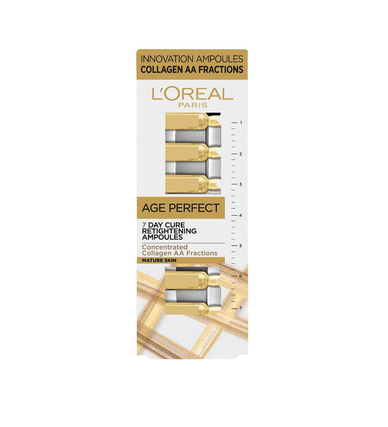 L'Oreal Paris Age Perfect Retightening Collagen Ampoules For Mature Skin X7 - Buy Online on GoSupps.com