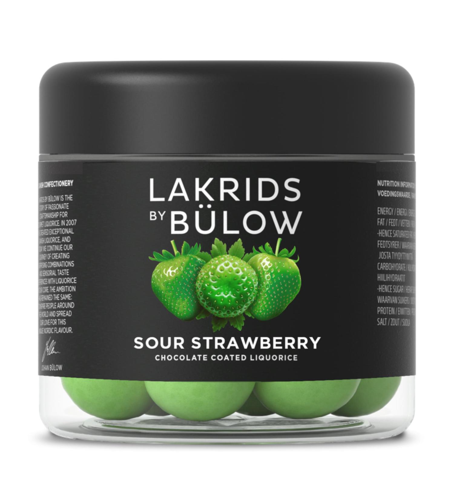 Lakrids by B low Sour Strawberry - 125g Red Licorice Covered in White Chocolate | Buy Internationally - Buy Online on GoSupps.com