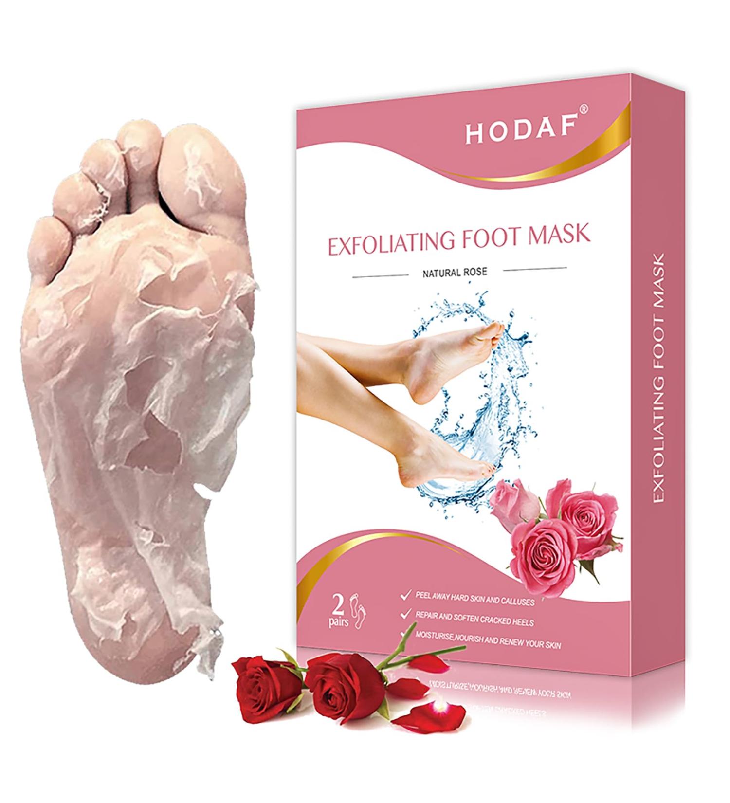 Buy SDSM Foot Mask for Hard Skin - 2 Pairs of Peeling Socks for Dead Skin & Cracked Heels - Plant-Based Moisturizing Formula for Baby Soft Feet (Rose) - International Shipping Available - Buy Online on GoSupps.com