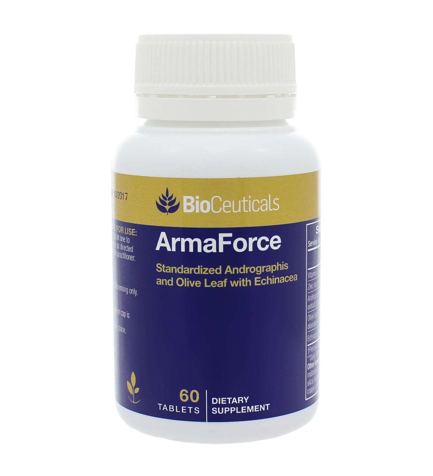 BioCeuticals ArmaForce Immune Support Olive Leaf 60 Caps Vegan