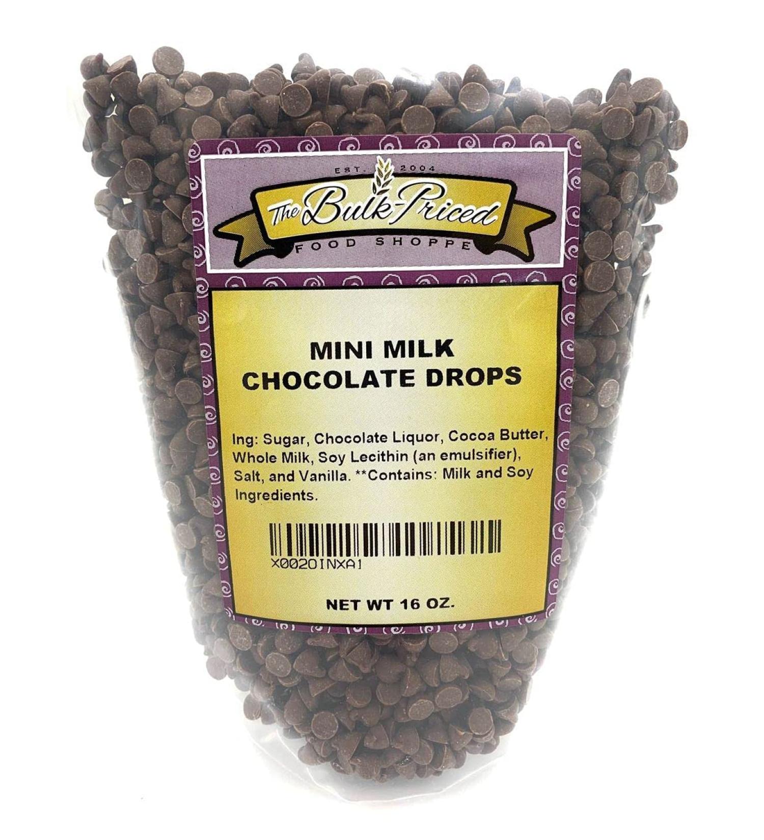 Mini Milk Chocolate Chips (1 lb) - Bulk Size Baking Chips | Resealable Zip Lock Stand Up Bag - Buy Online on GoSupps.com