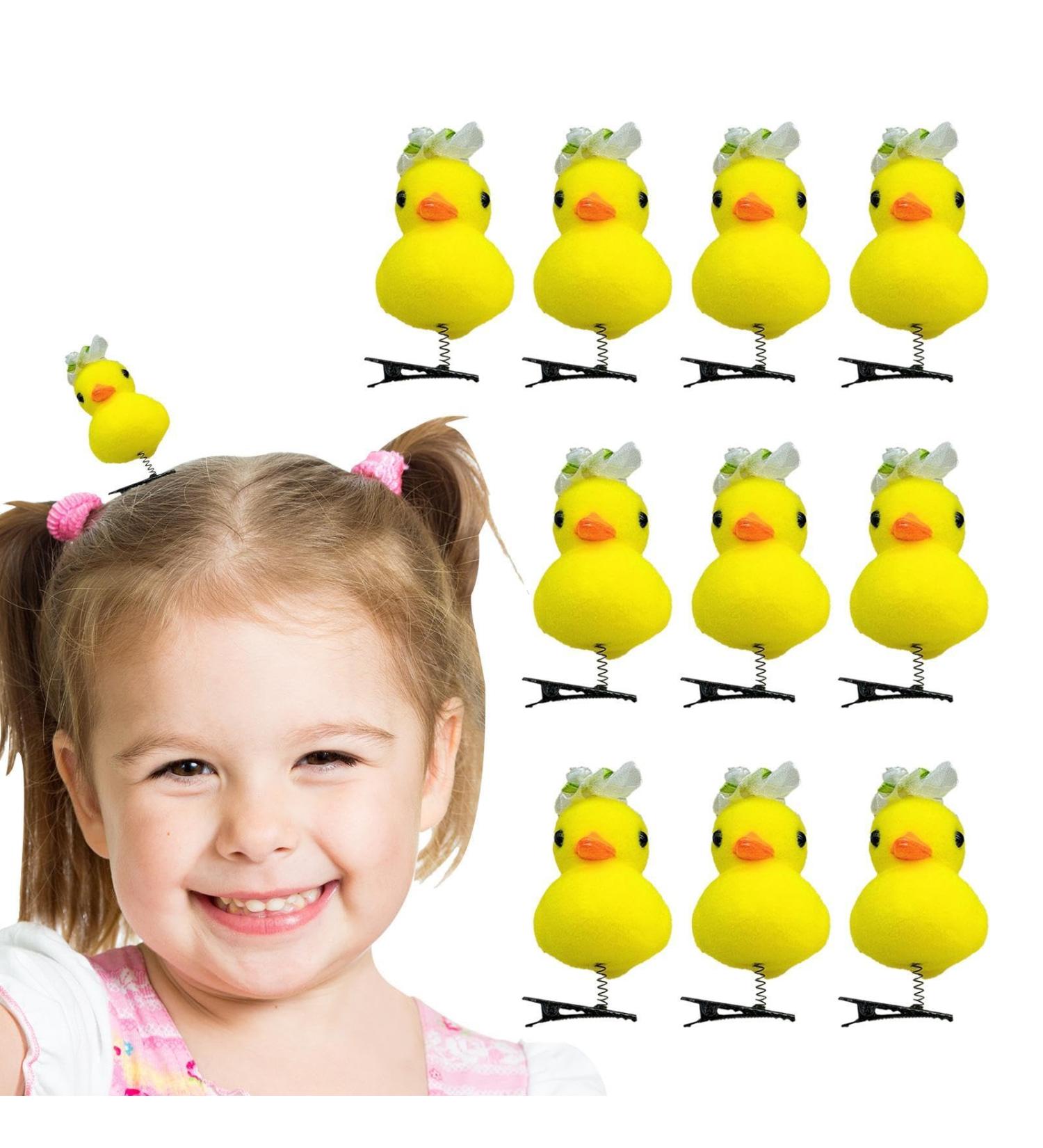 Duck Shaped Hairpin - Duck Plush Hair Clips Hairpin Pins Yellow Duckling Hair Clip Hair Accessories for Girls Women - Buy Online on GoSupps.com