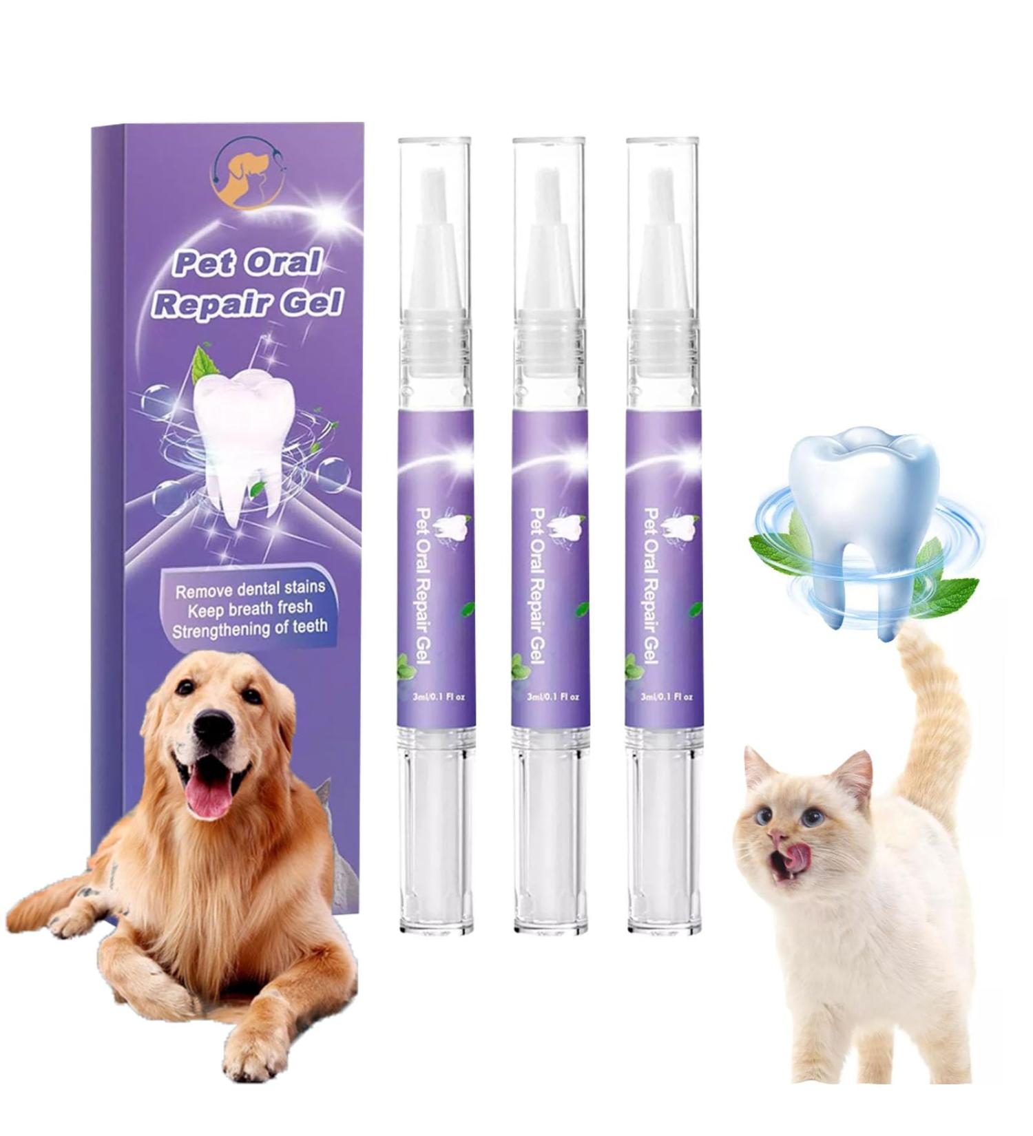 Pet Oral Repair Gel for Dogs Pet Oral Repair Gel Pet Oral Care Gel Pet Oral Restoration Whitening Gel Gel Pet Oral Pet Oral Repair Gel Pen for Cats (3pc) - Buy Online on GoSupps.com