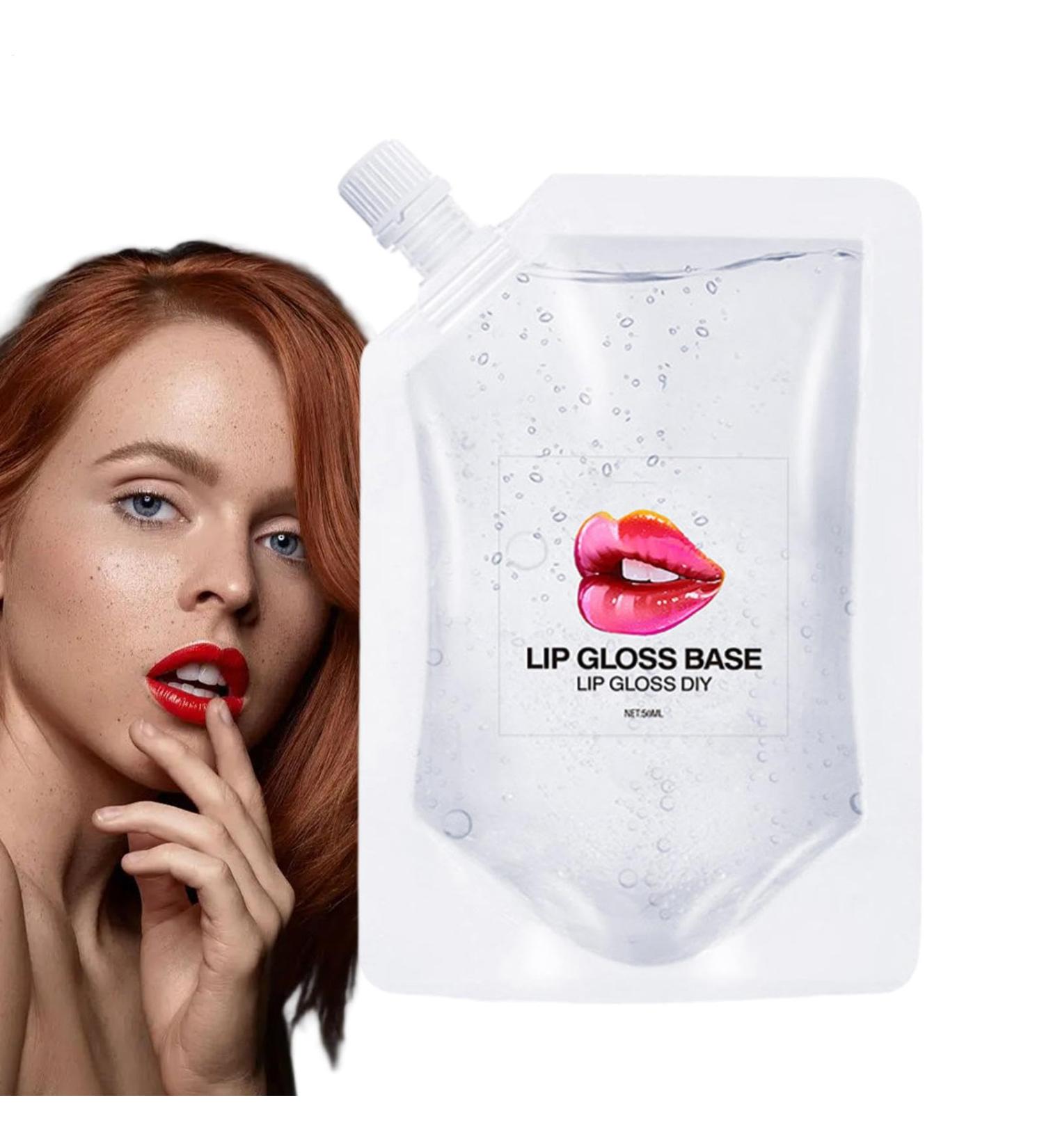 Transparent lip gloss base Lip Gloss Making Kit Healthy Moisturizing Lip Gloss Base Lip Balm Material Gel 50ml lip balms plumping organic lip gloss supplies - Buy Online on GoSupps.com