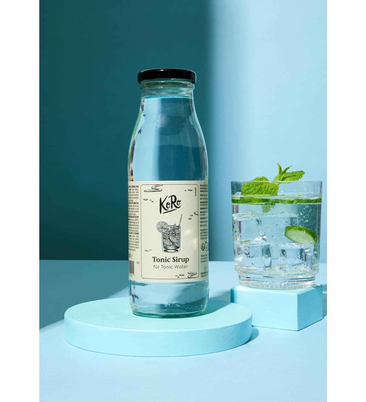 KoRo - Tonic syrup 500 ml - For preparing soft drinks - For cocktails long drinks and tonic waters - Tonic taste - Buy Online on GoSupps.com