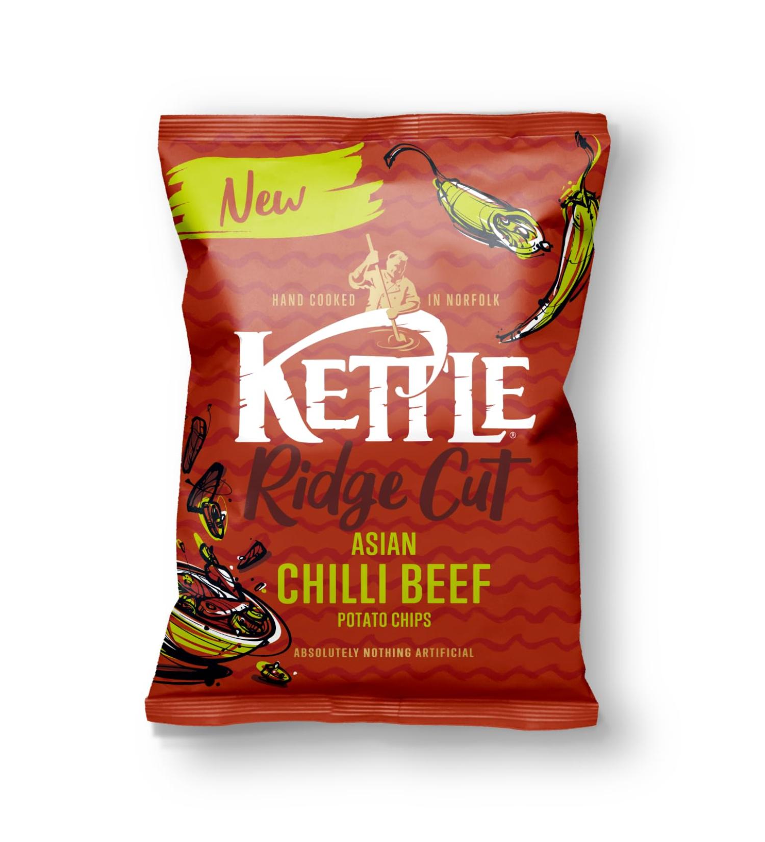 Kettle Asian CHILLI BEEF Crisps 18 x 40g Bags