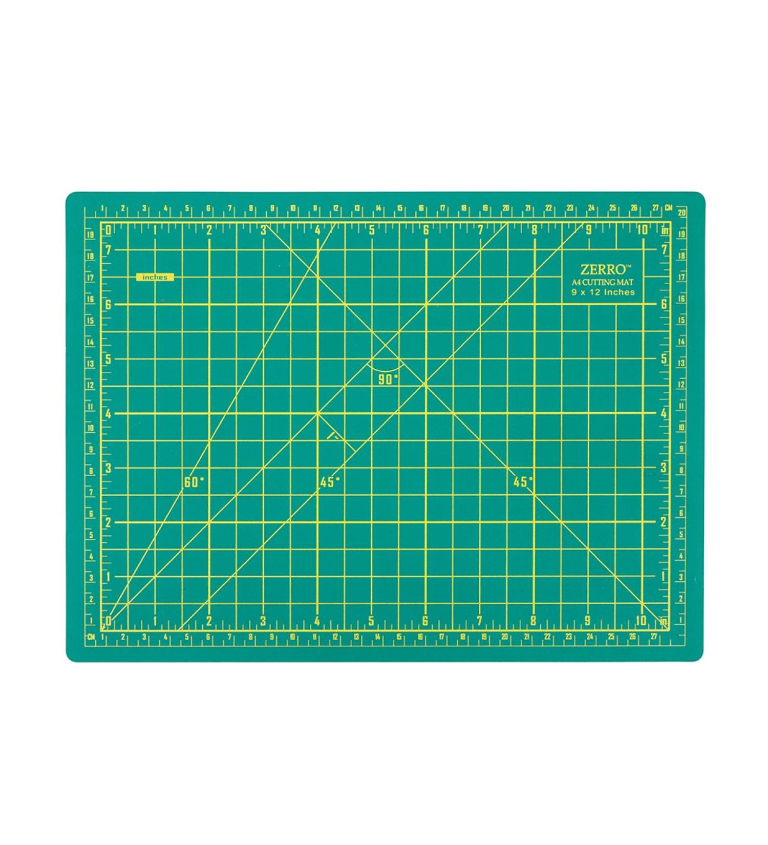 ZERRO Self Healing Rotary Cutting Mat - Professional 12x9 inch Double-Sided Non-Slip Mat for Quilting, Sewing, Crafts Projects - A4 Size - Buy Online on GoSupps.com