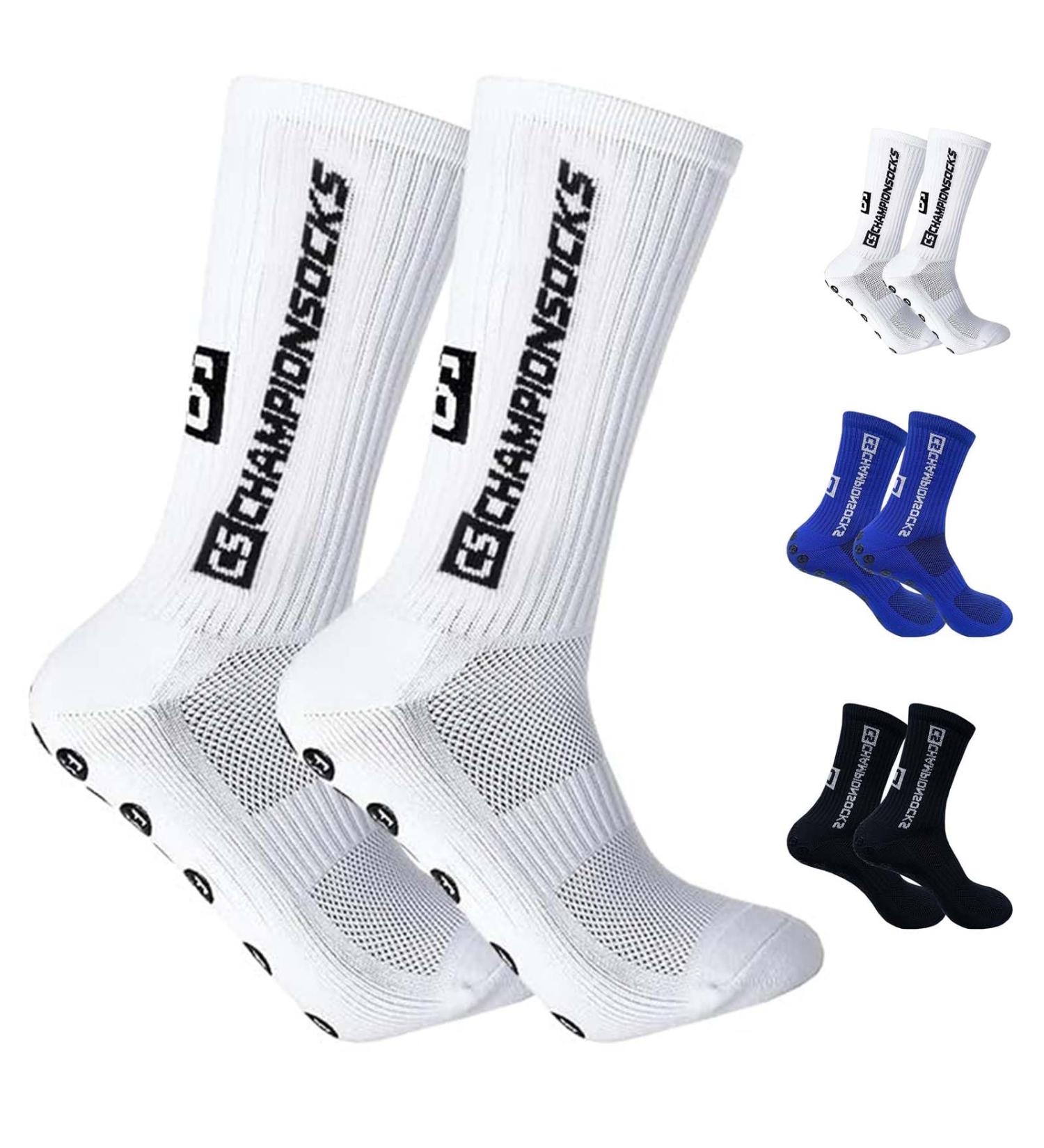 Shop 3 Pairs of Premium Football Socks for Men - Grip & Stopper Soccer Socks | International Shipping - Buy Online on GoSupps.com