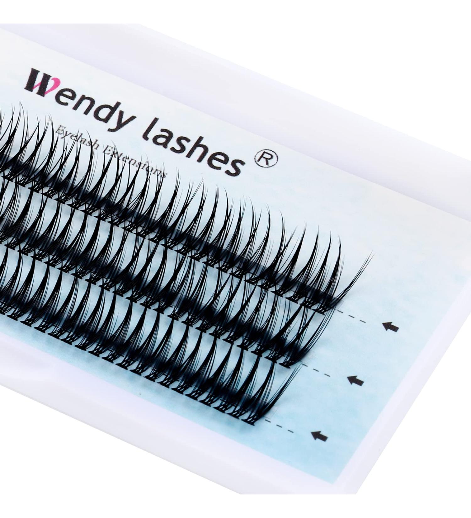 Individual Cluster Lashes C Curl 0.10mm 13mm 120Pcs | Soft 3D Effect DIY Eyelash Extensions - RR-13mm Clusters-YW-0.10-C - Buy Online on GoSupps.com