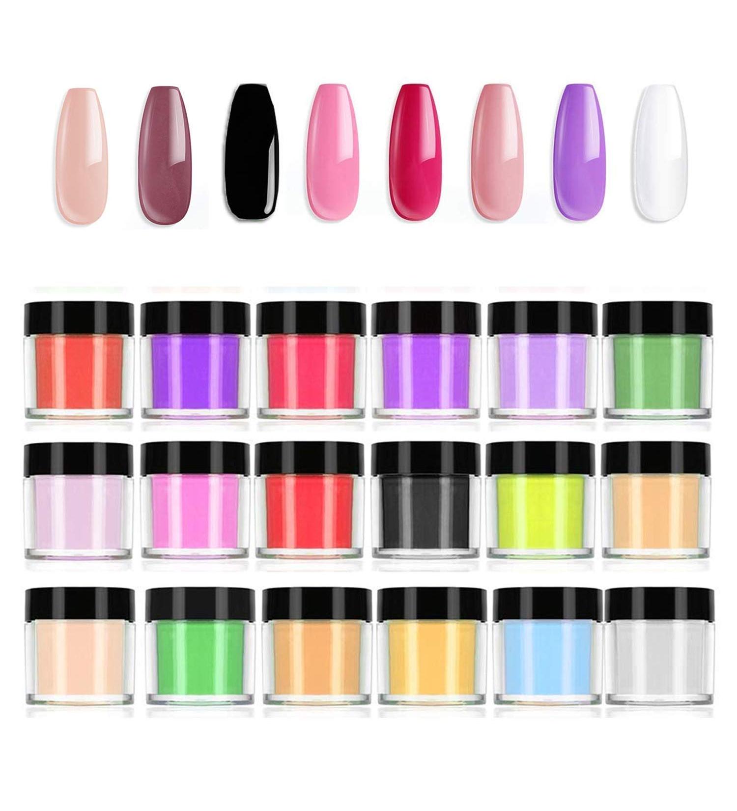 Loyalse Acrylic Powder: 18 Colors for Nail Art Design & Manicure - Buy Online on GoSupps.com