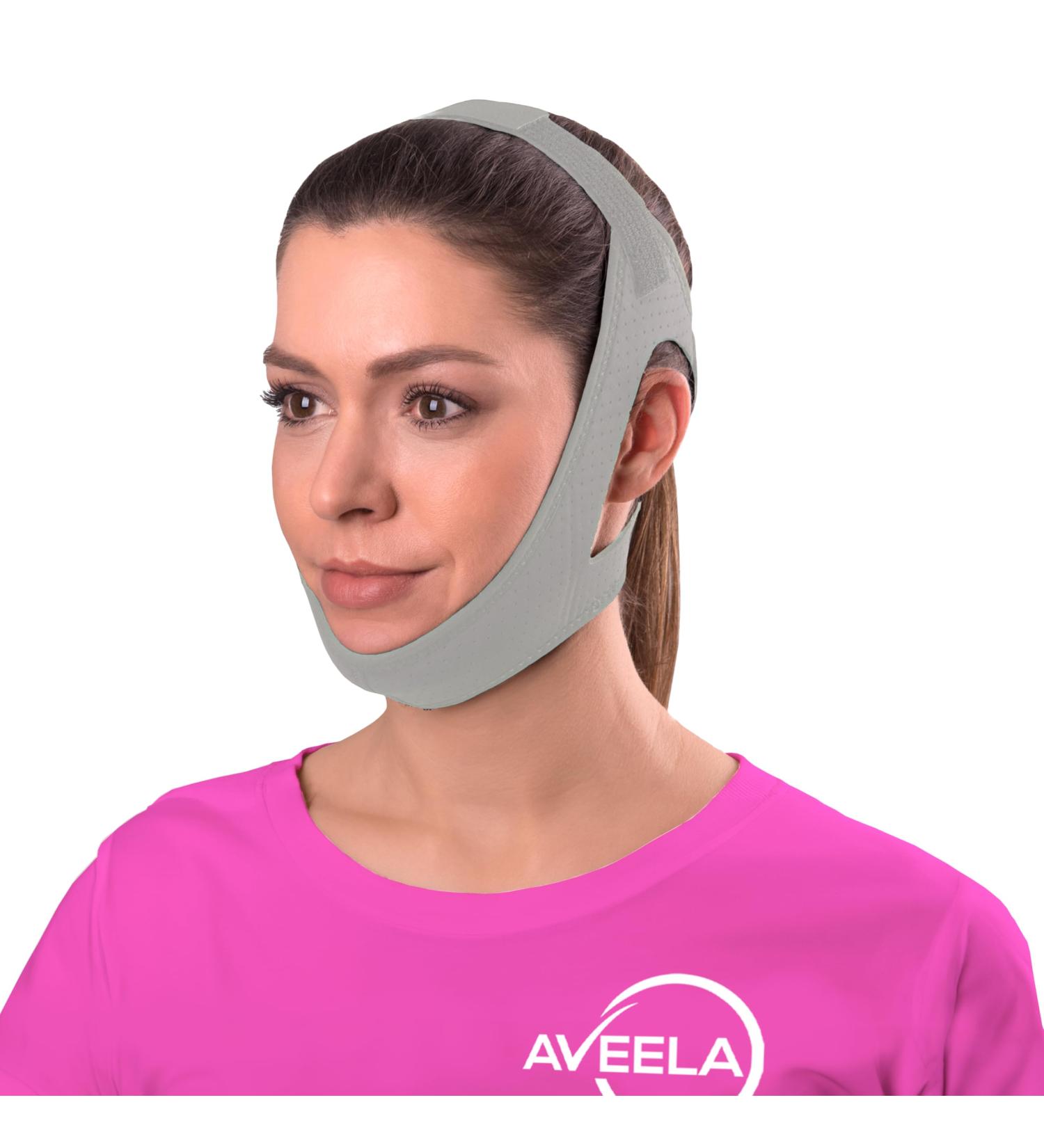 Gray Anti-Snoring Chin Strap for CPAP Users | Adjustable Snore Stopper Head Strap | Premium Comfort for Men & Women | Itch-Free Material for Better Sleep - Buy Online on GoSupps.com