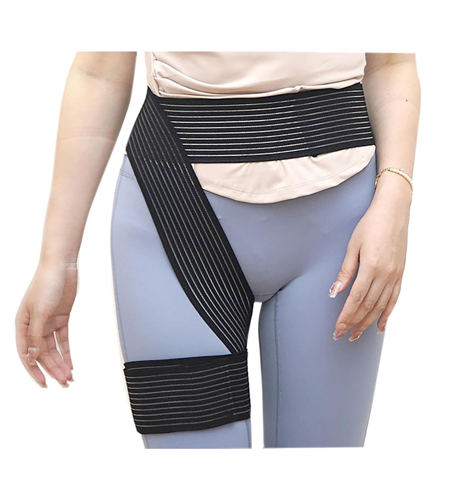 YIKANGHENG Adjustable Hip Support Belt - 110" x 3" Black Nylon Groin Wrap for Hip Groin & Thigh Brace - International Shipping Available - Buy Online on GoSupps.com
