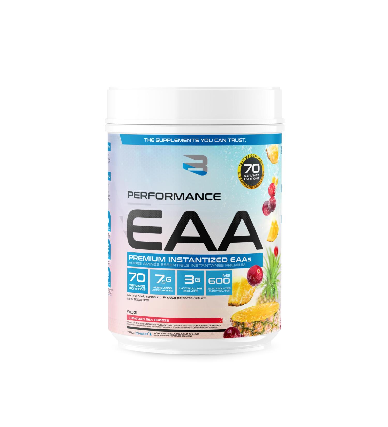 Believe Supplements Performance EAA - Essential Amino Acids Formula | Boost Muscle Recovery Performance & Hydration | Sugar-Free & Delicious Flavors Available! (70 servings Hawaiian Sea Breeze) Hawaiian Sea Breeze 70 servings - Buy Online on GoSupps.com