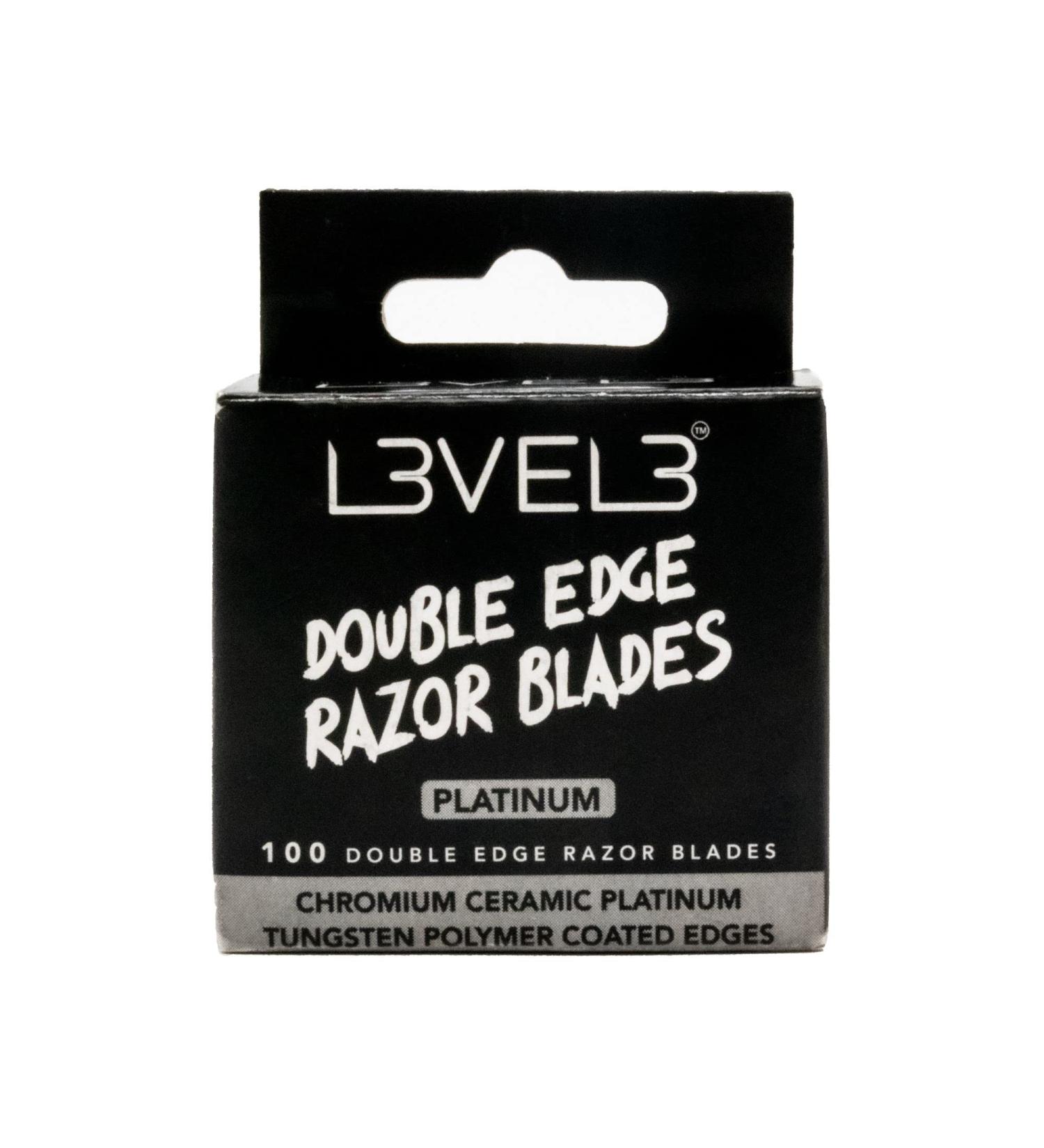 Platinum Coated Stainless Steel Level 3 Double Edge Razor Blades - 100 Count - Buy Online on GoSupps.com