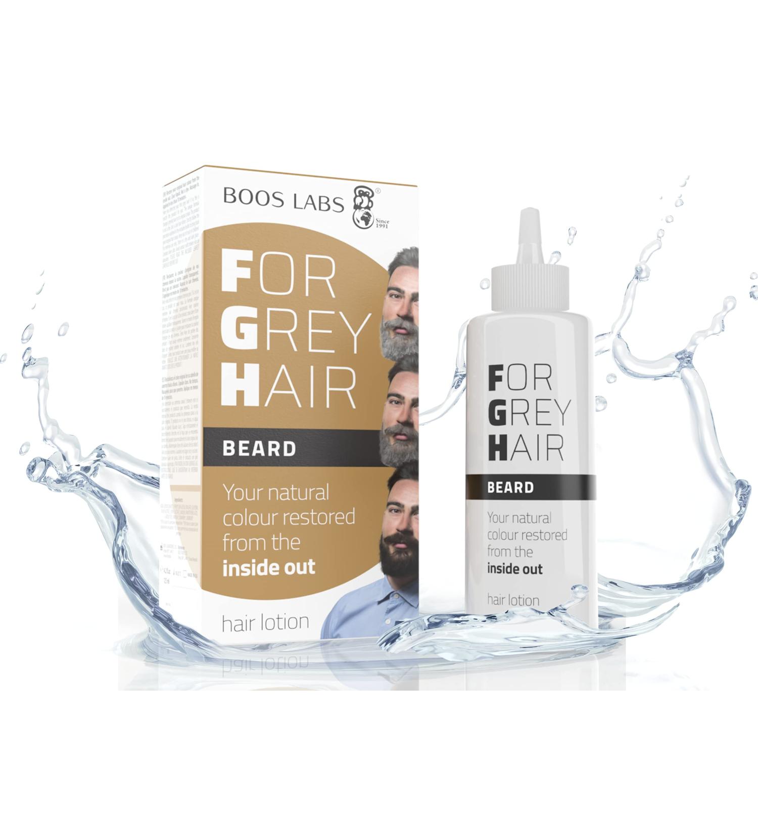 Boos Labs Gray Beard Treatment - Healthy Enzymatic Solution for Gray Hair | Refresh Your Beard Today! - Buy Online on GoSupps.com