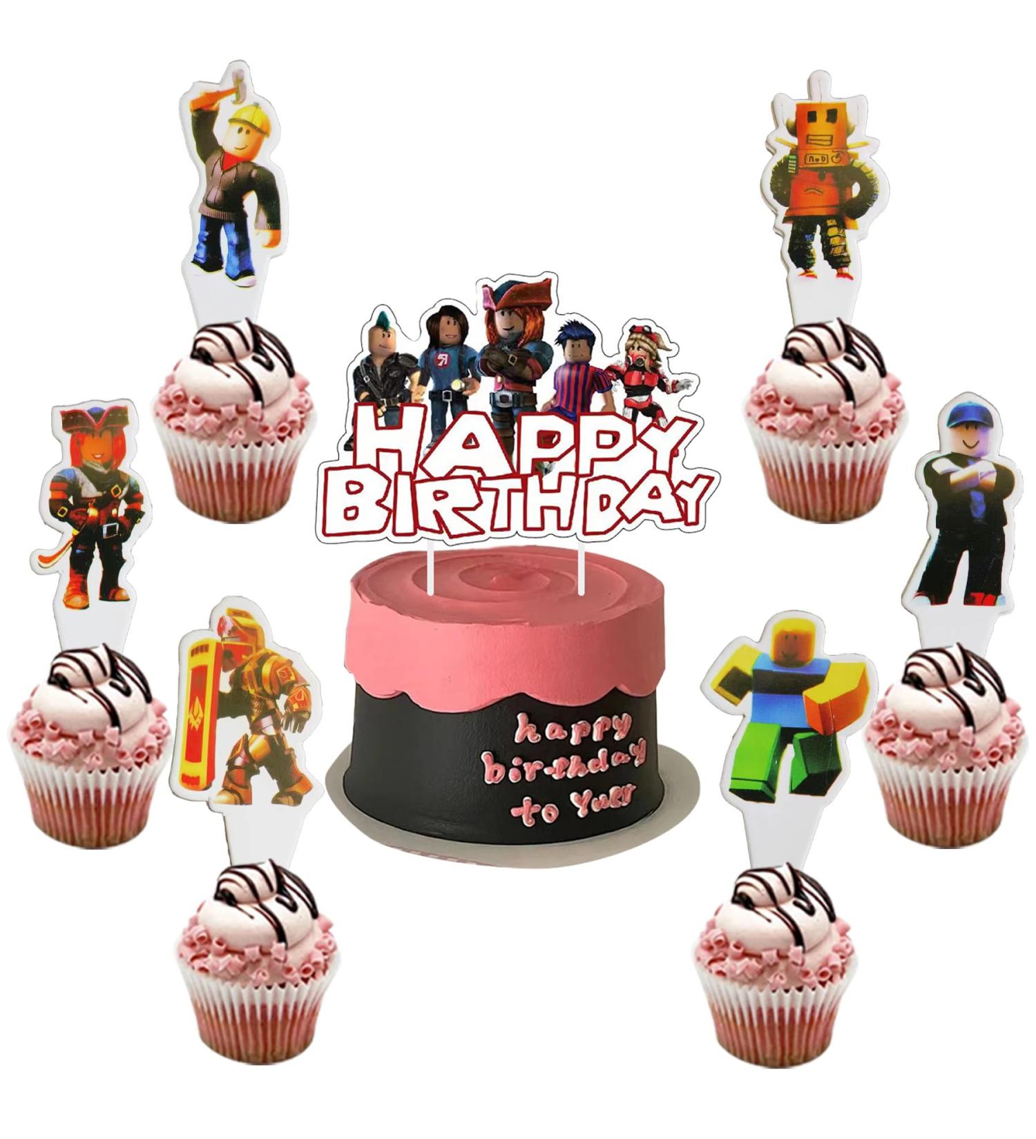 25PCS Children Cake Toppers Cupcake Toppers Cake Decorations Children Birthday Party Supplies Decorations (1)