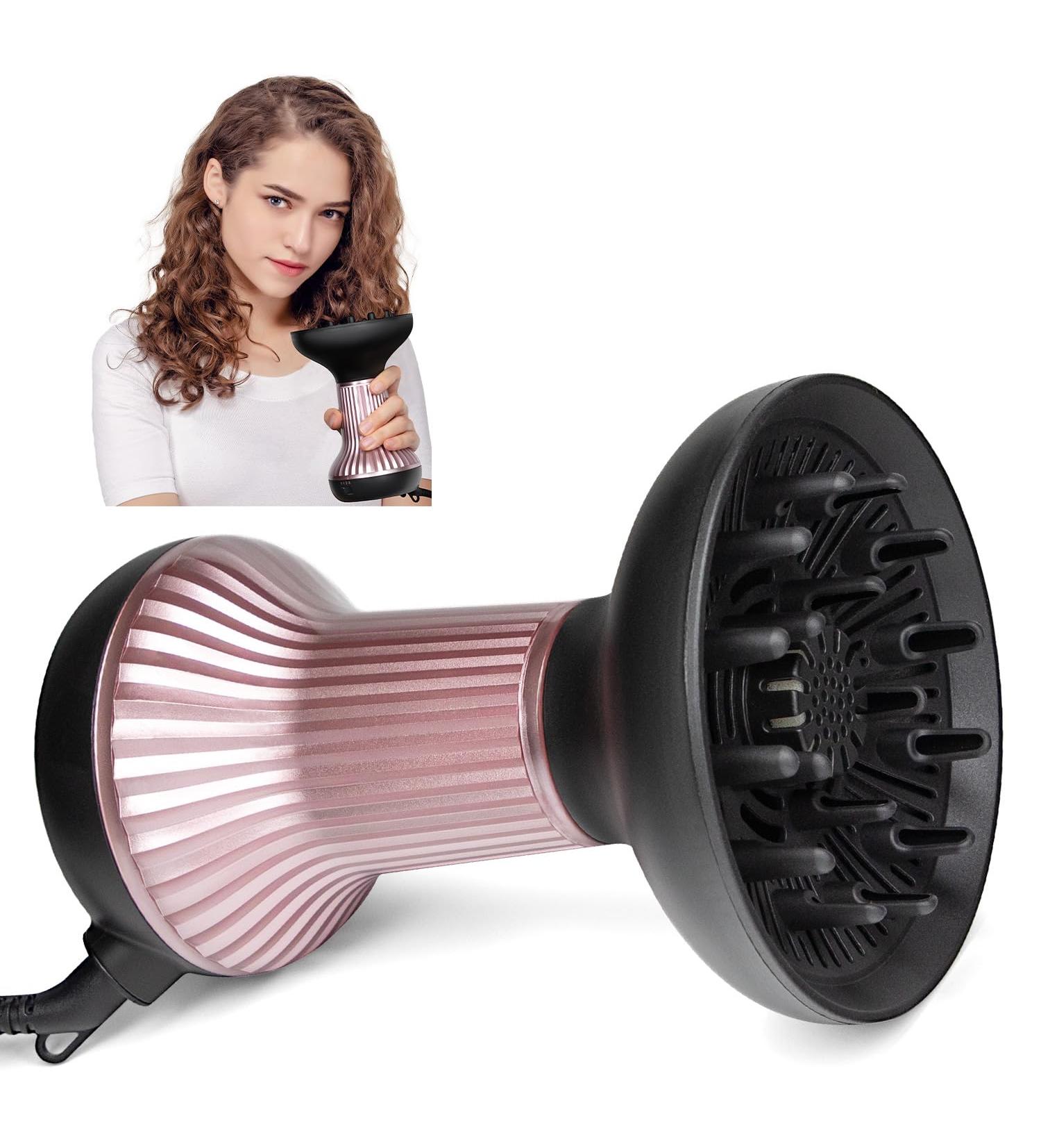 Premium Diffuser Hair Dryer for Curly & Wavy Hair | 2-in-1 Lightweight Blow Dryer to Enhance Curls & Reduce Frizz | Ideal for Daily Use & Travel - Buy Online on GoSupps.com