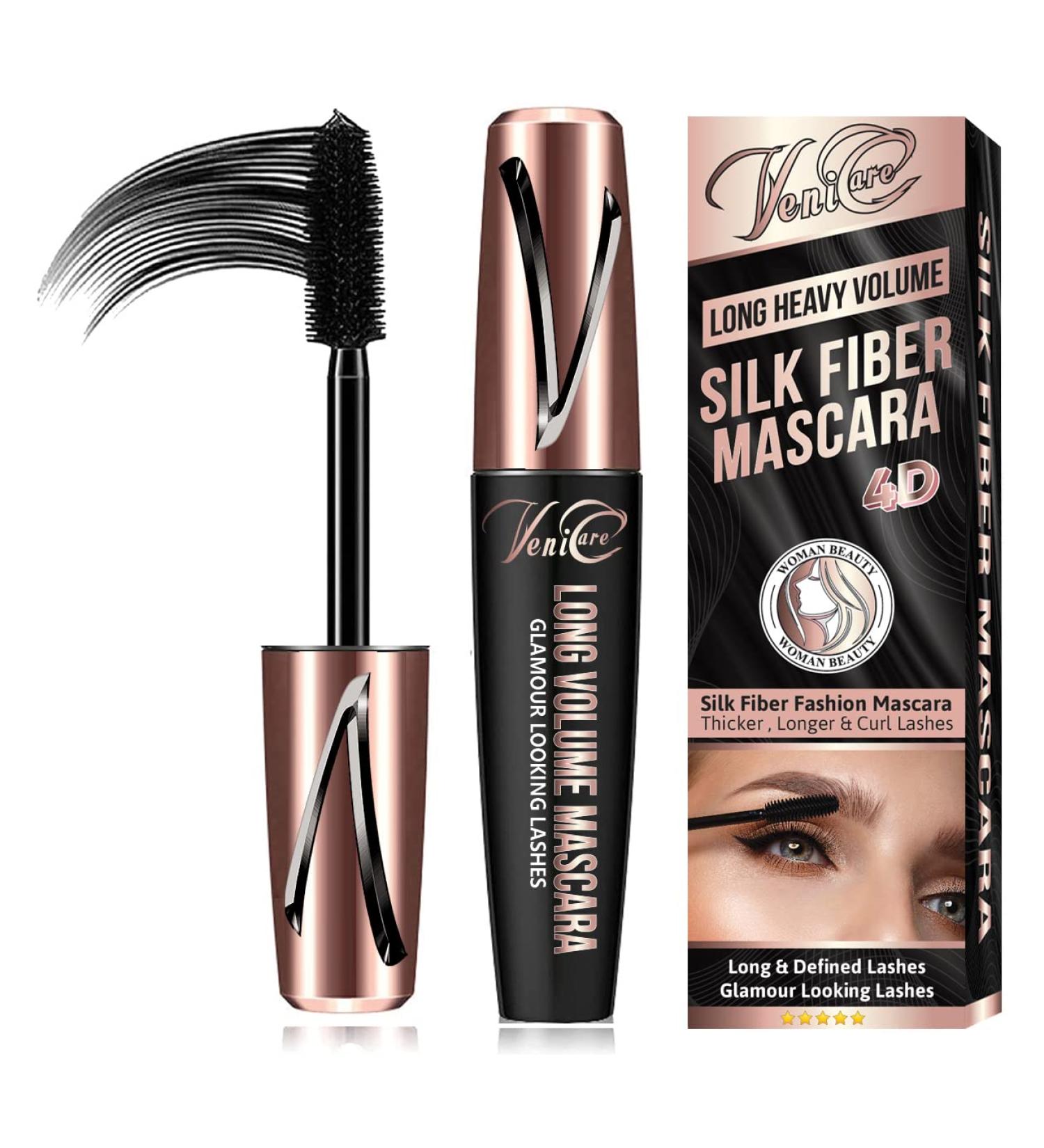 Venicare 4D Silk Fiber Lash Mascara - Lengthening, Thick Volume, Long-Lasting & Smudge-Proof - Buy Online on GoSupps.com