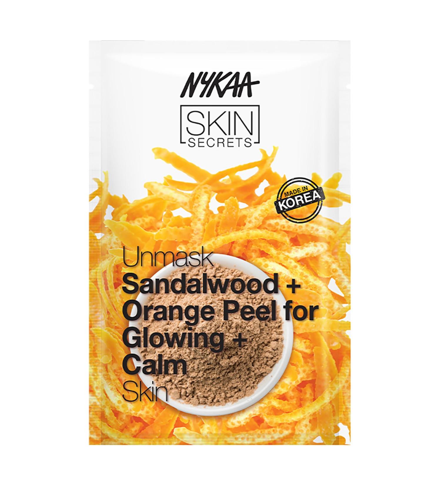 Nykaa Naturals Skin Secrets Bubble Sheet Mask - Hydrating Sandalwood & Orange Facial Mask for Clear Blemish-Free Skin | 0.67 oz - International Shipping Available - Buy Online on GoSupps.com