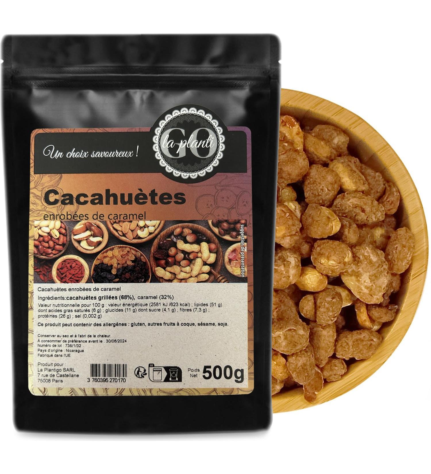 Caramel-wrapped peanuts 500 g - LA PLANTIGO - Buy Online on GoSupps.com