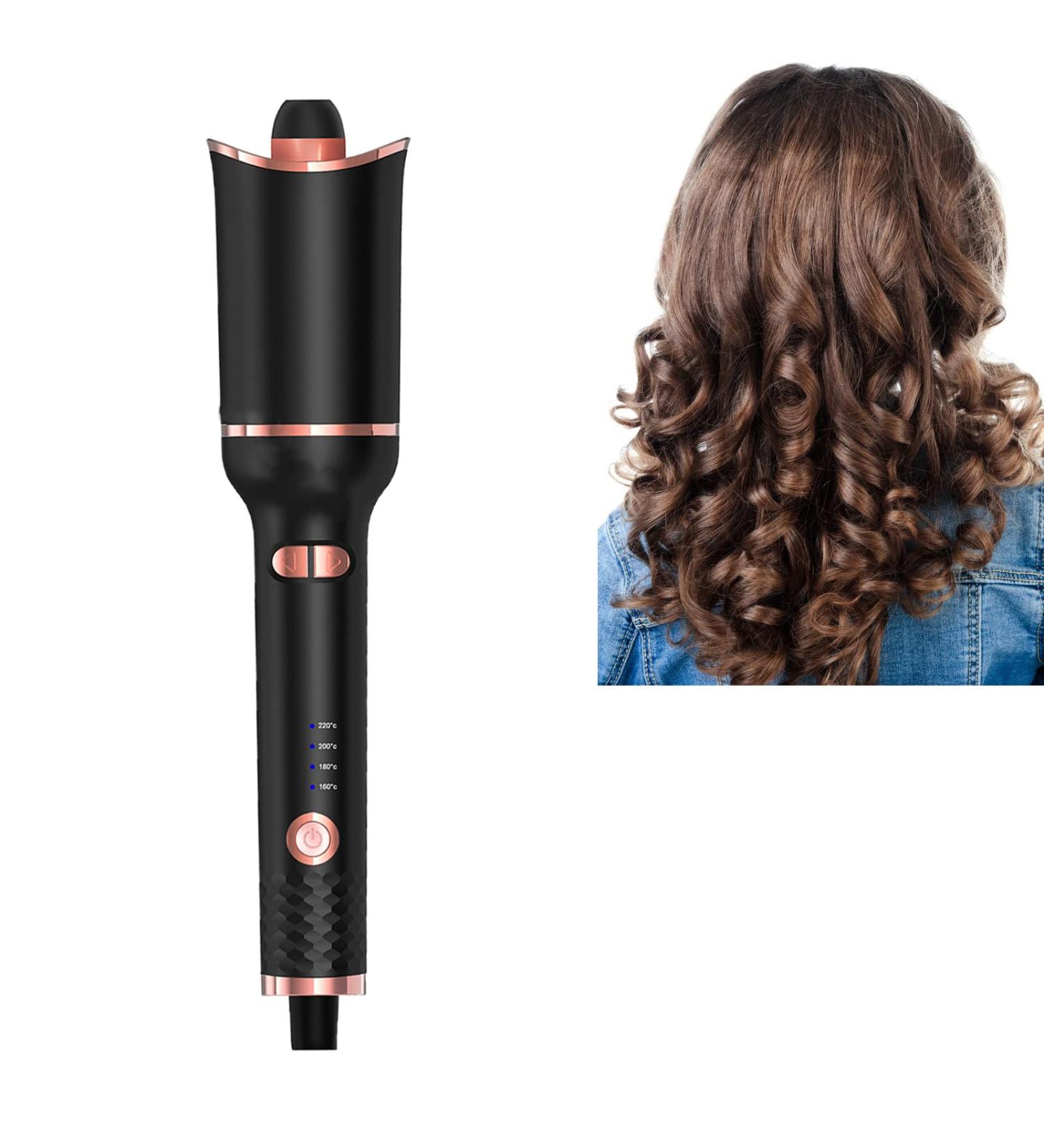 1 Inch Automatic Hair Curler - Anti-Tangle Anti-Scald Ceramic Barrel with 3 Temperatures for Perfect Curls - International Shipping Available - Buy Online on GoSupps.com